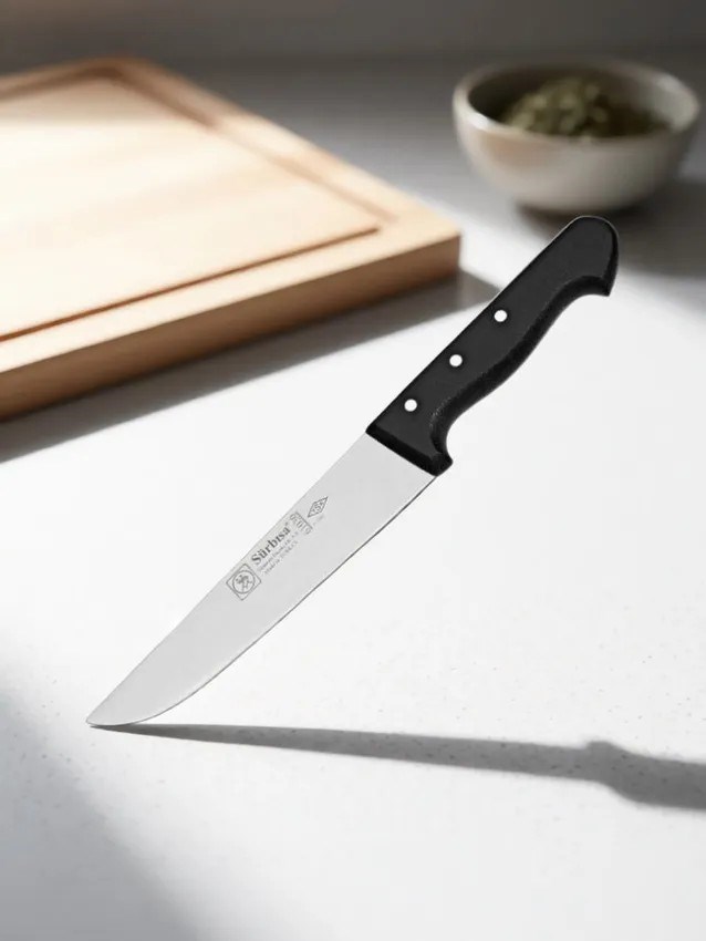 Sürmene Kuşbaşı Kasap Bıçağı 32,5 Cm Pimli Keskin Et Doğrama Kurban Kesim Bıçağı Sürbisa 61030 