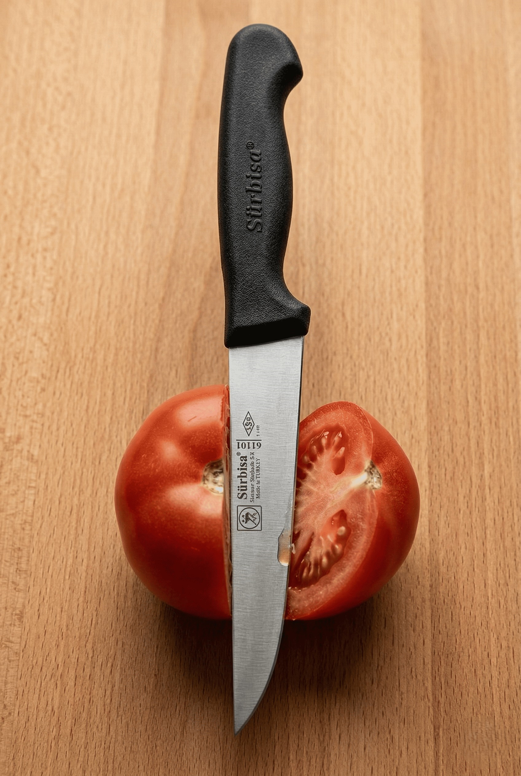 Sürmene Mutfak Bıçağı 28 Cm Günlük Kullanım Kesin Bıçak Sebze ve Meyve için Çelik Sürbisa 61101 