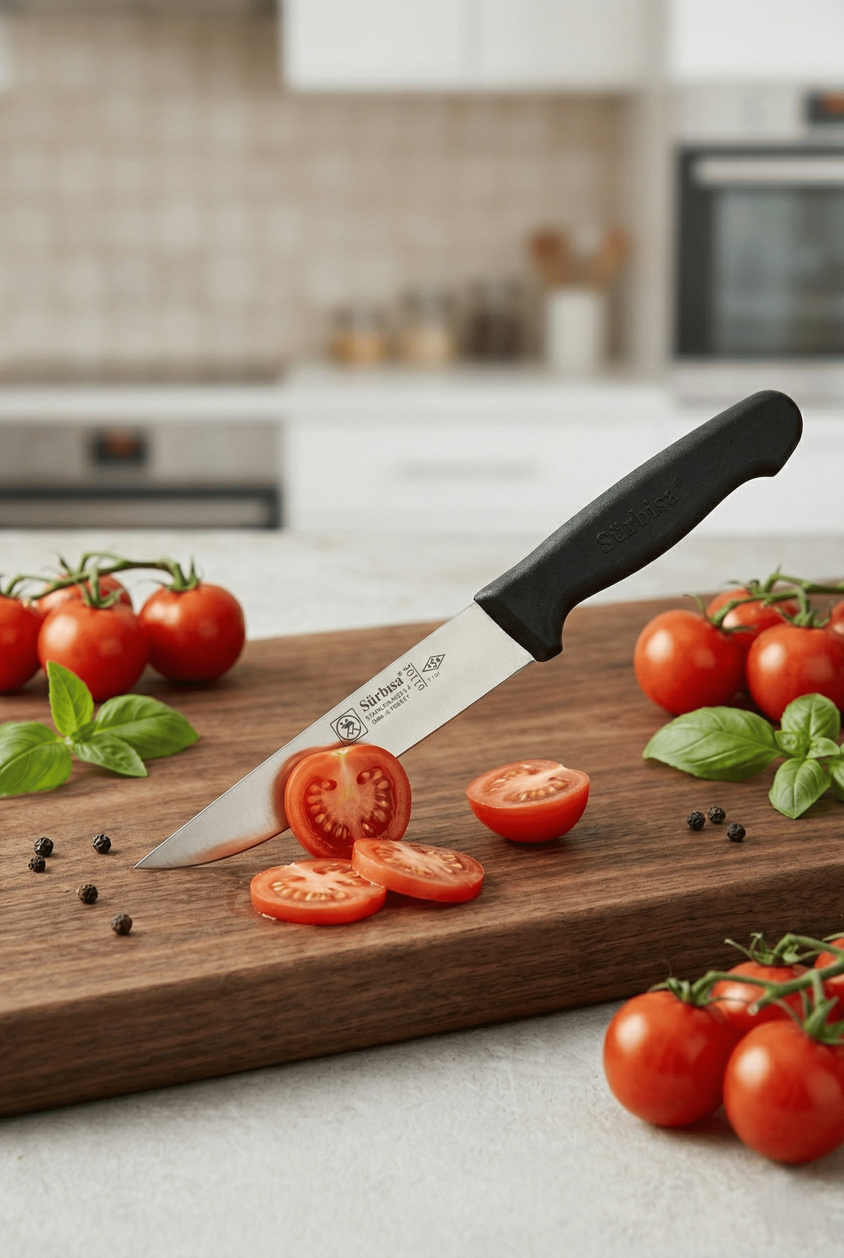 Sürmene Mutfak Bıçağı 28 Cm Günlük Kullanım Kesin Bıçak Sebze ve Meyve için Çelik Sürbisa 61101 
