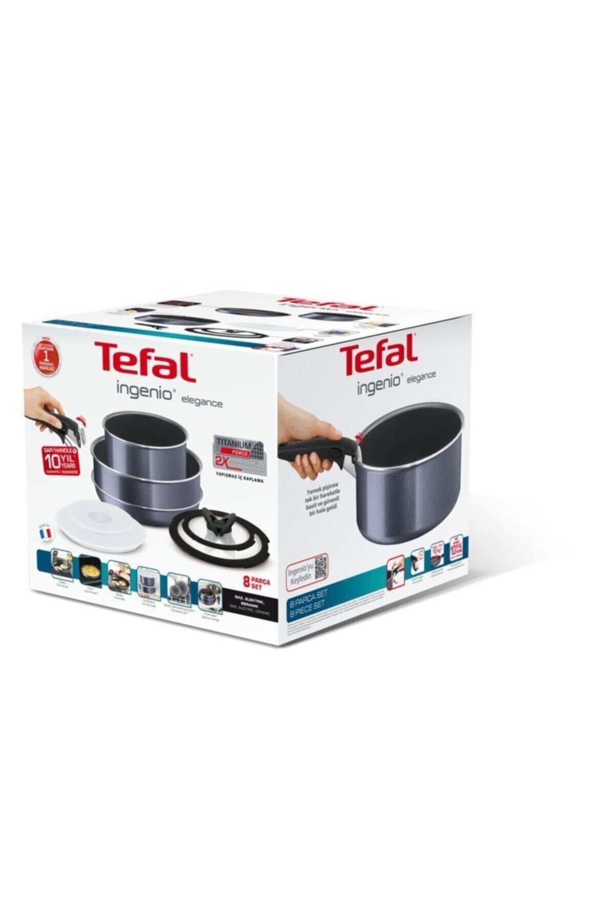 Tefal Ingenio Titanium Elegance Orta Tava ve Tencere Seti - 8 Parça 