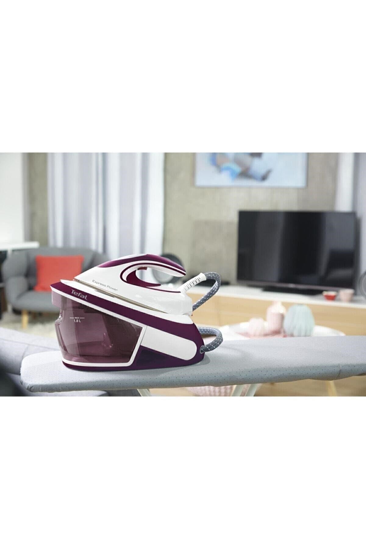 Tefal SV8061E0 Express Power Buhar Kazanlı Ütü Mor 