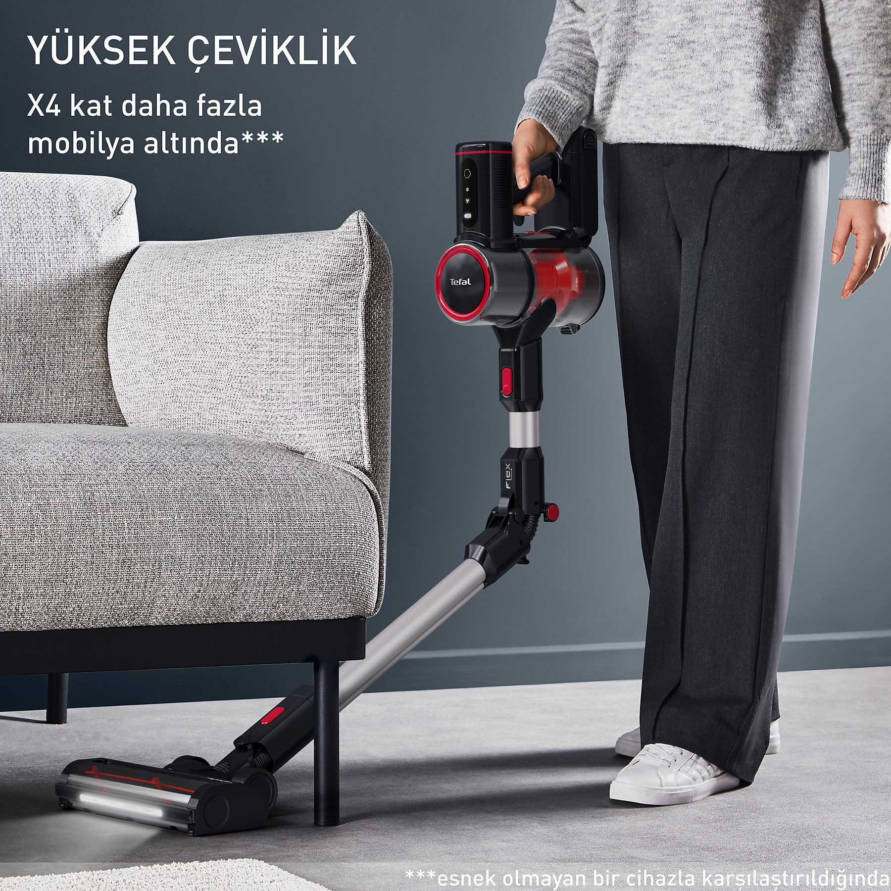 Tefal TY6T90TR X-Force Flex 8.60 Max Aqua Kablosuz Şarjlı Dikey Süpürge 2211401272 