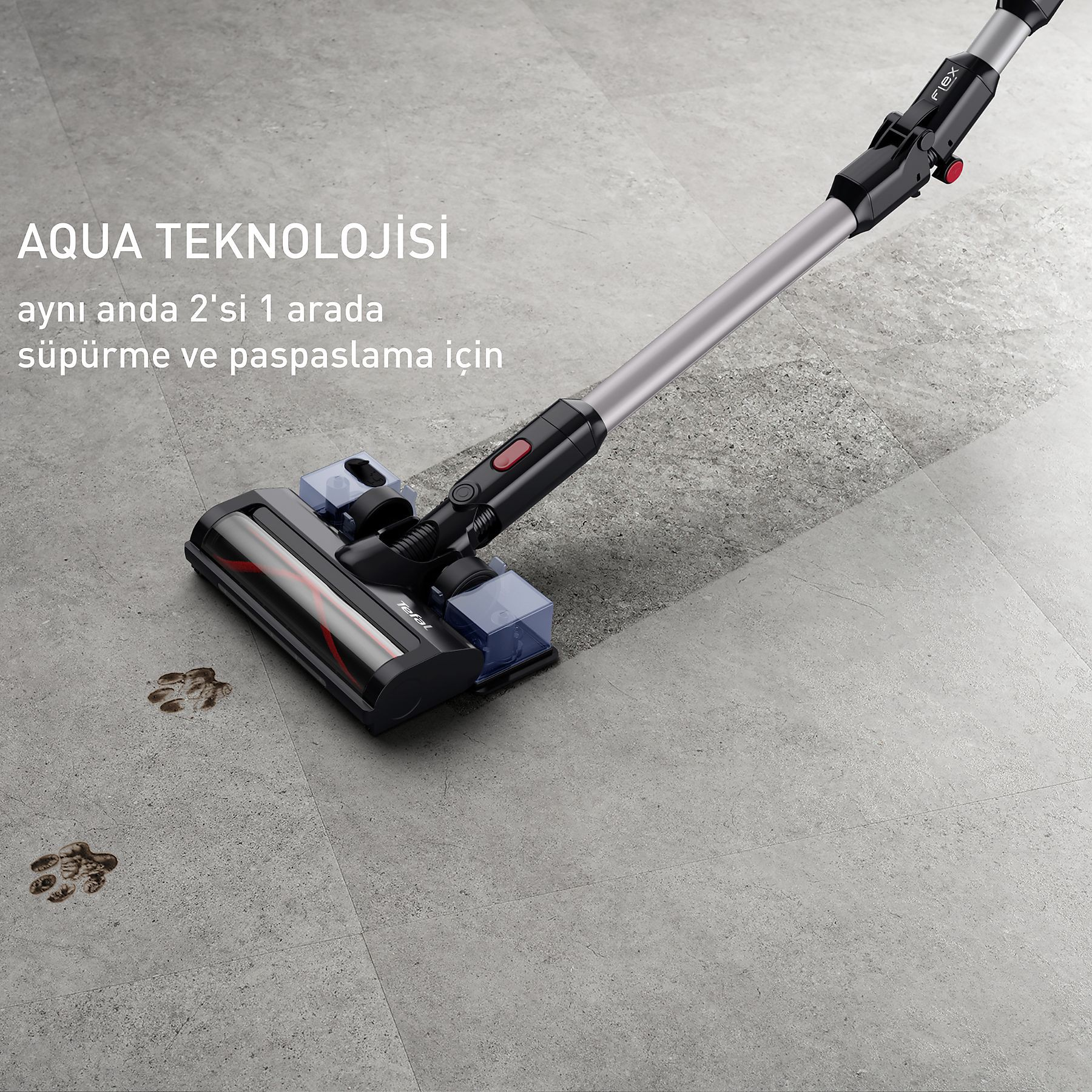 Tefal TY6T90TR X-Force Flex 8.60 Max Aqua Kablosuz Şarjlı Dikey Süpürge 2211401272 