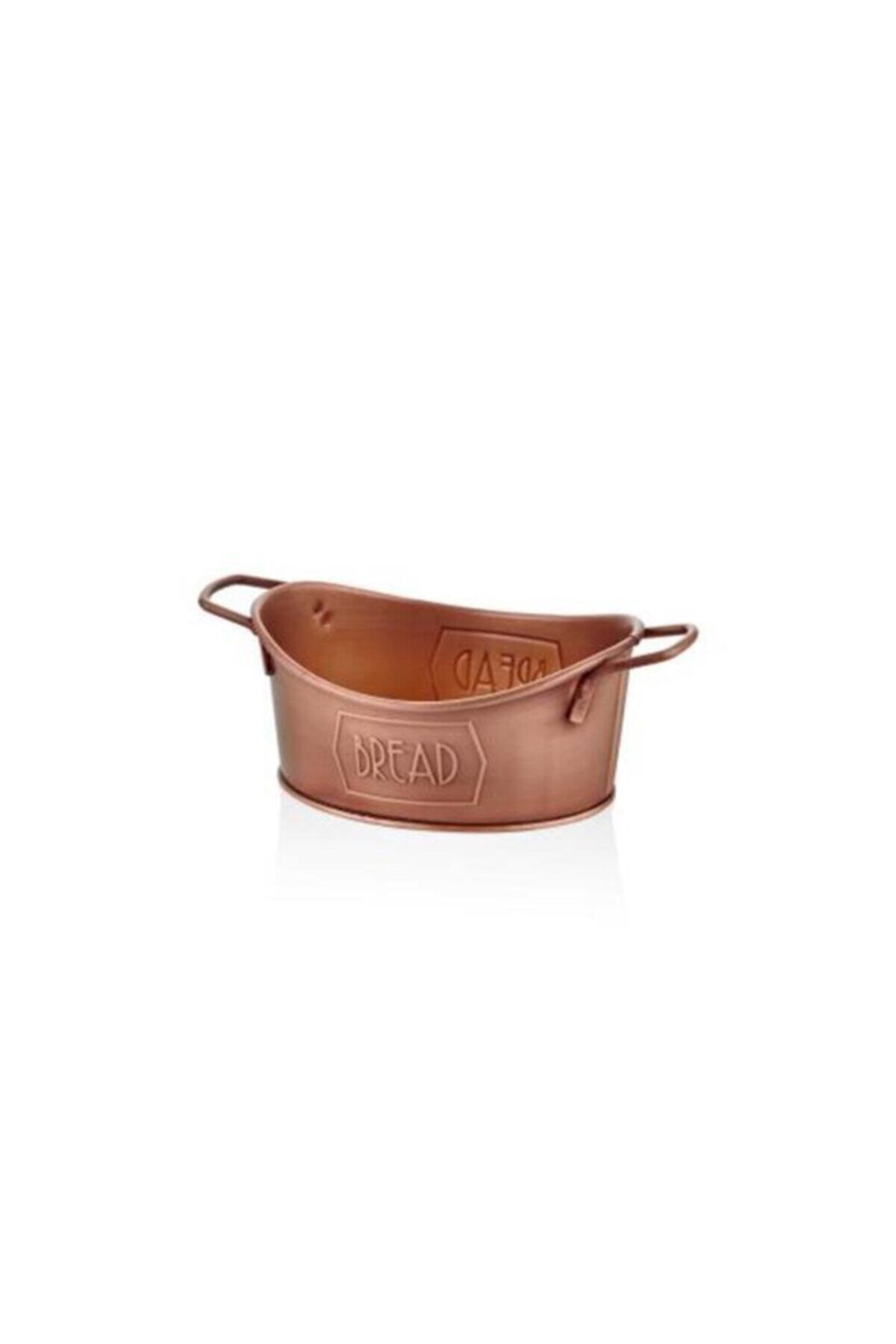 The Mia Bakır Ekmek Servisi 23x14 Cm GLV0621 