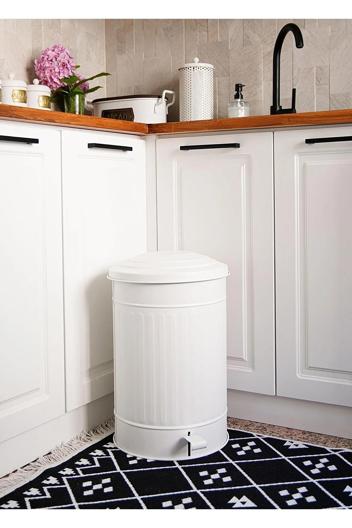 The Mia Çöp Kovası Mutfak 37 Litre Beyaz MGL0007 