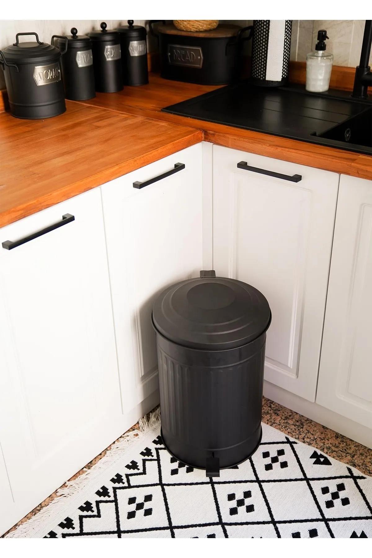 The Mia Çöp Kovası Mutfak 37 Litre Siyah MGL0002 