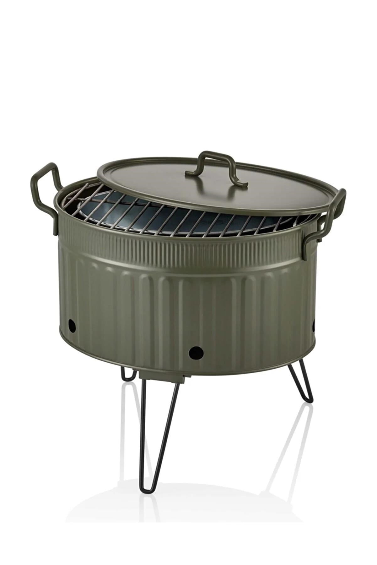 The Mia Mangal ve Barbekü Yeşil 37x44x31 GLV0703 