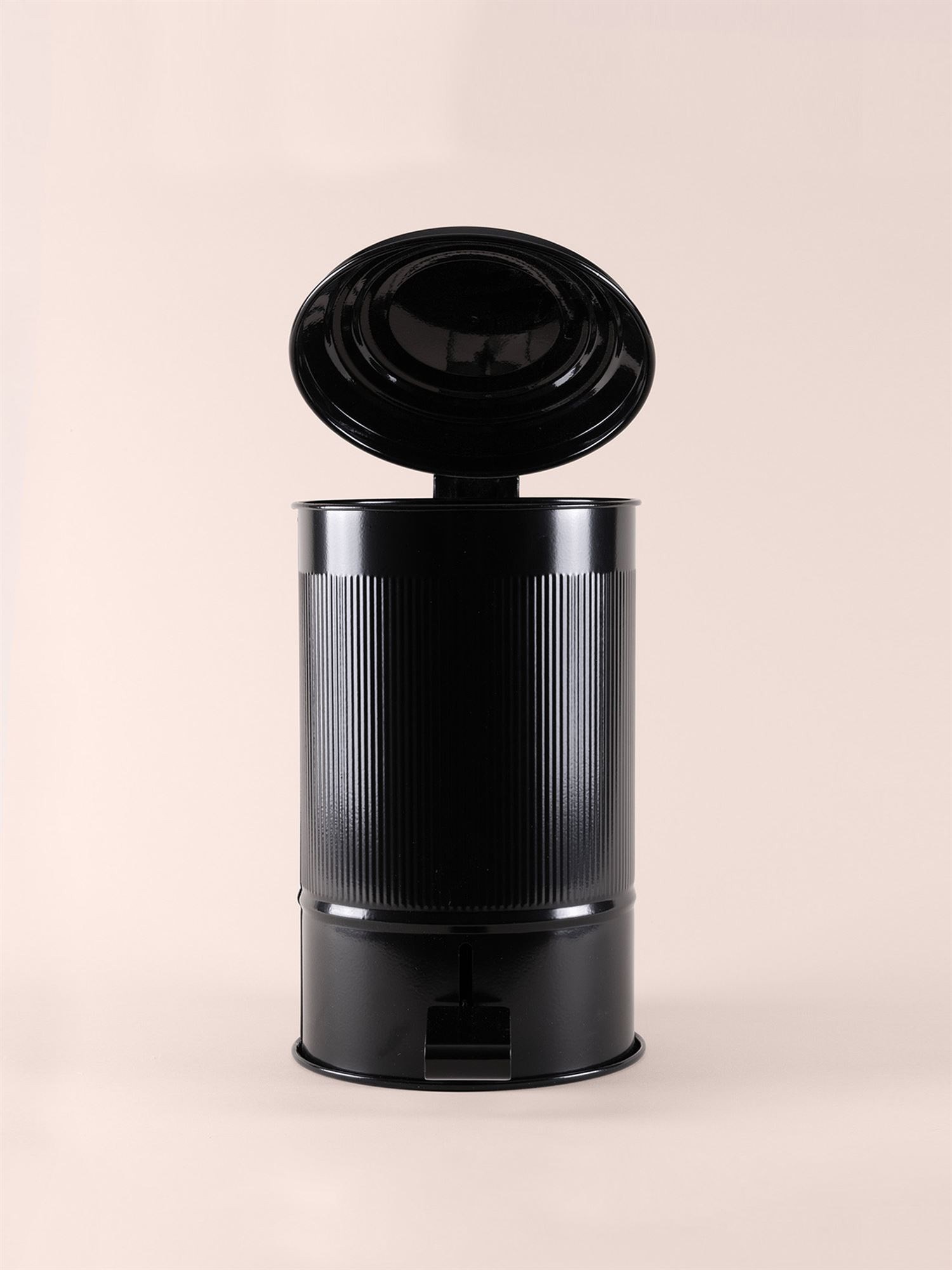 The Mia Stripe Mutfak ve Banyo Çöp Kovası Siyah 5 Litre STP0007 