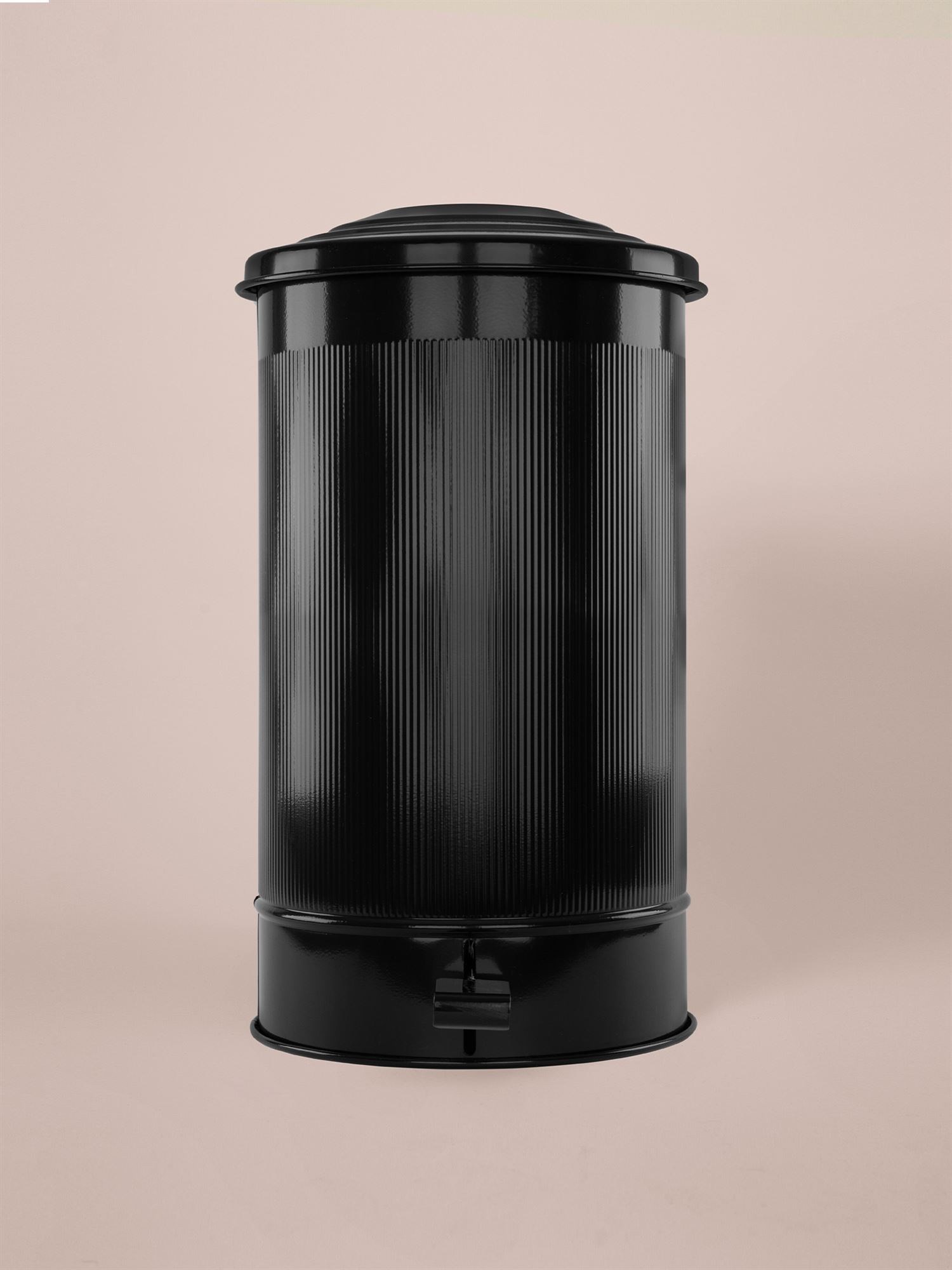 The Mia Stripe Mutfak ve Banyo Çöp Kovası Siyah 24 Litre STP0006 