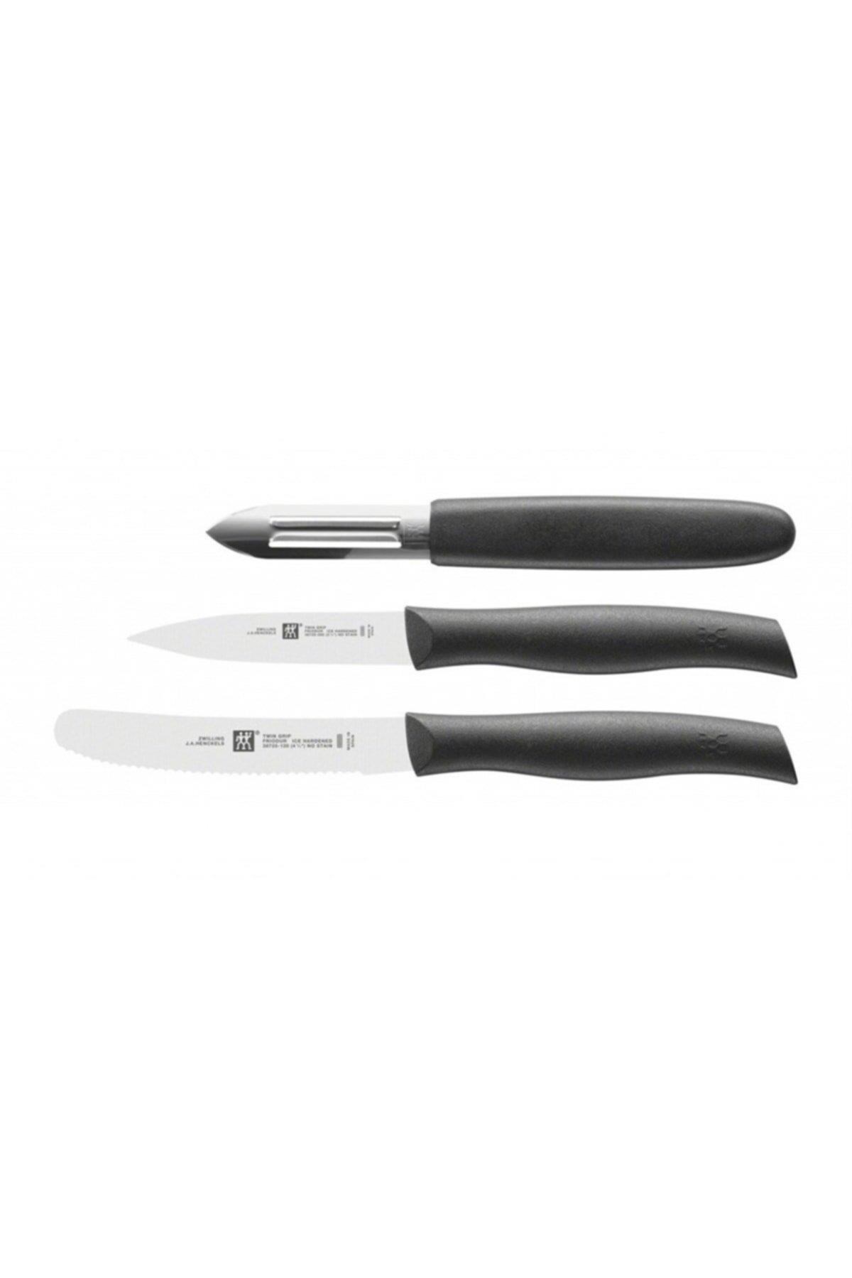 Zwilling 387380000 Twin Grip Bıçak Seti 3 Parça Siyah 