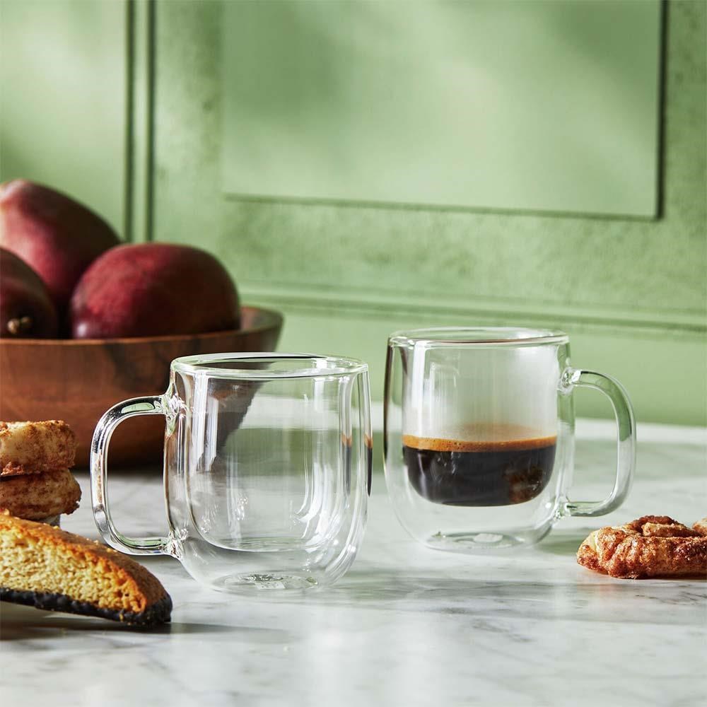 Zwilling 395001100 Çift Camlı 2'li Kulplu Espresso Bardağı 