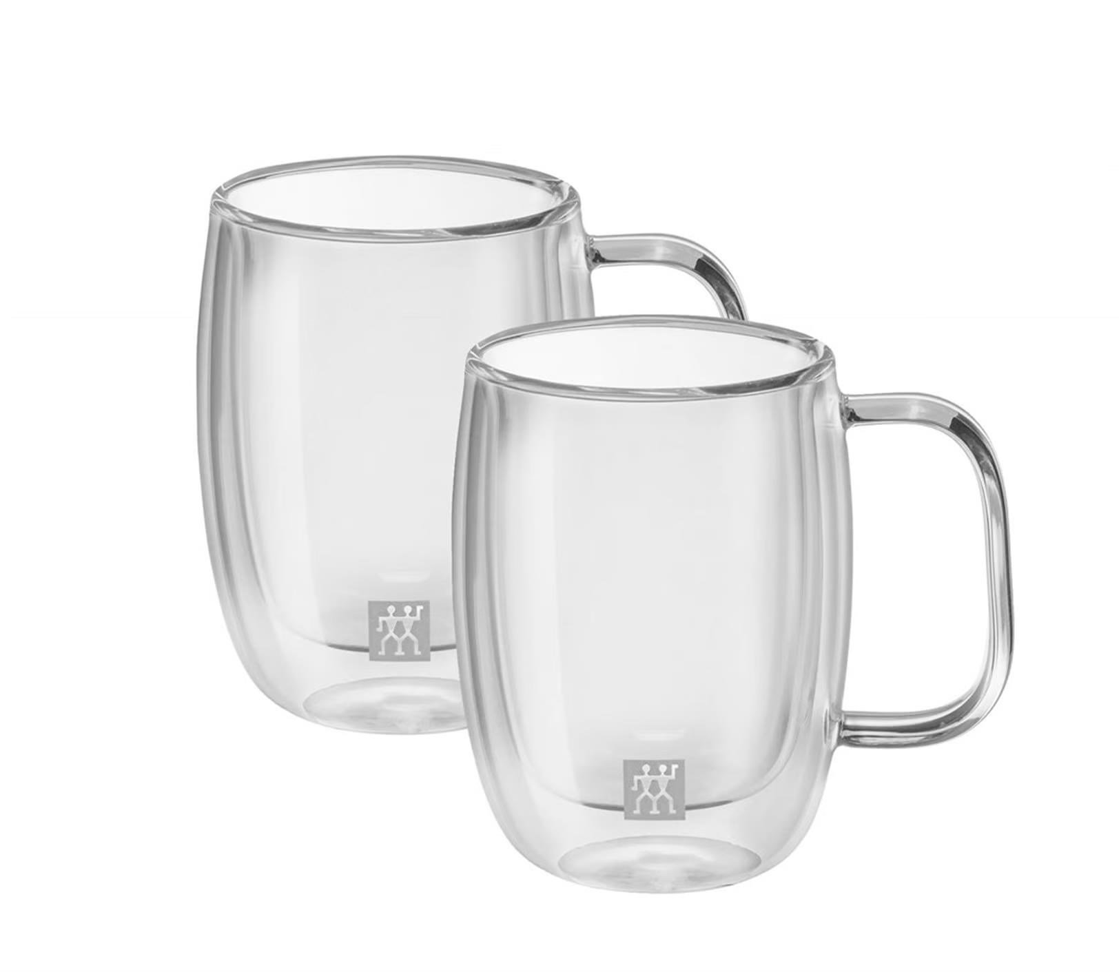 Zwilling 395001110 Çift Camlı Kulplu 2'li Espresso Bardak Seti 140 ML 