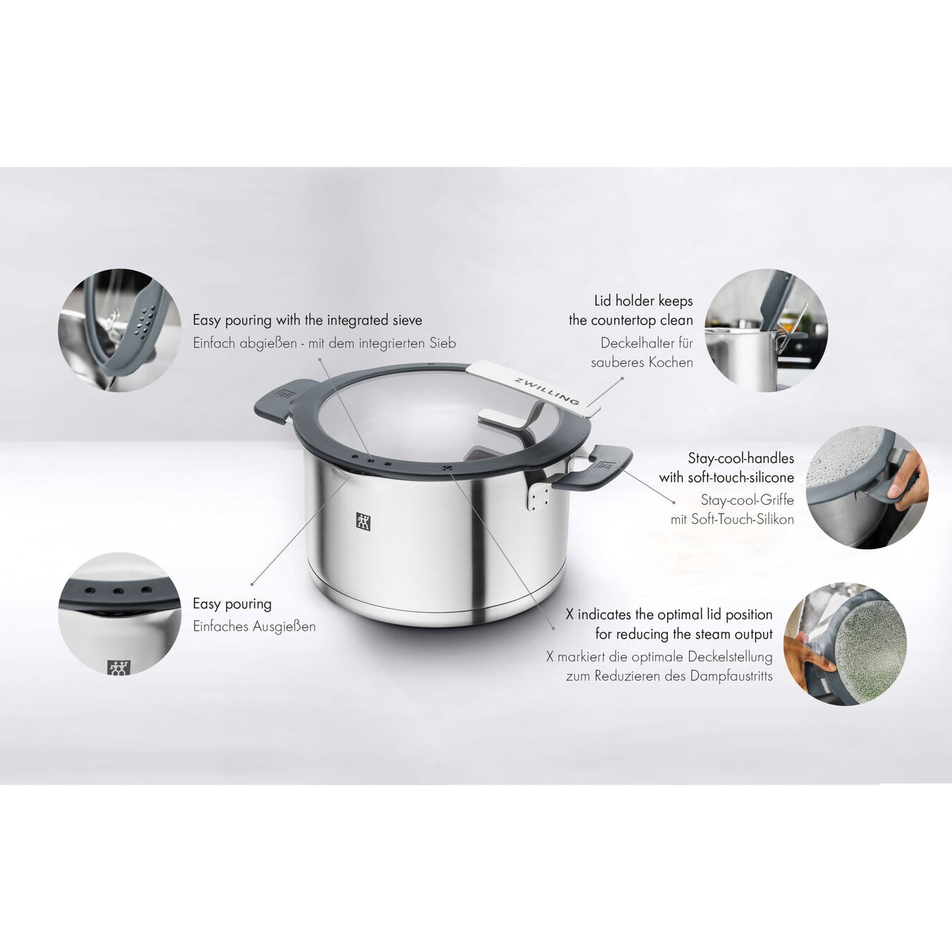 Zwilling 668700050 Simplify 5 Parça Çelik Tencere Seti 