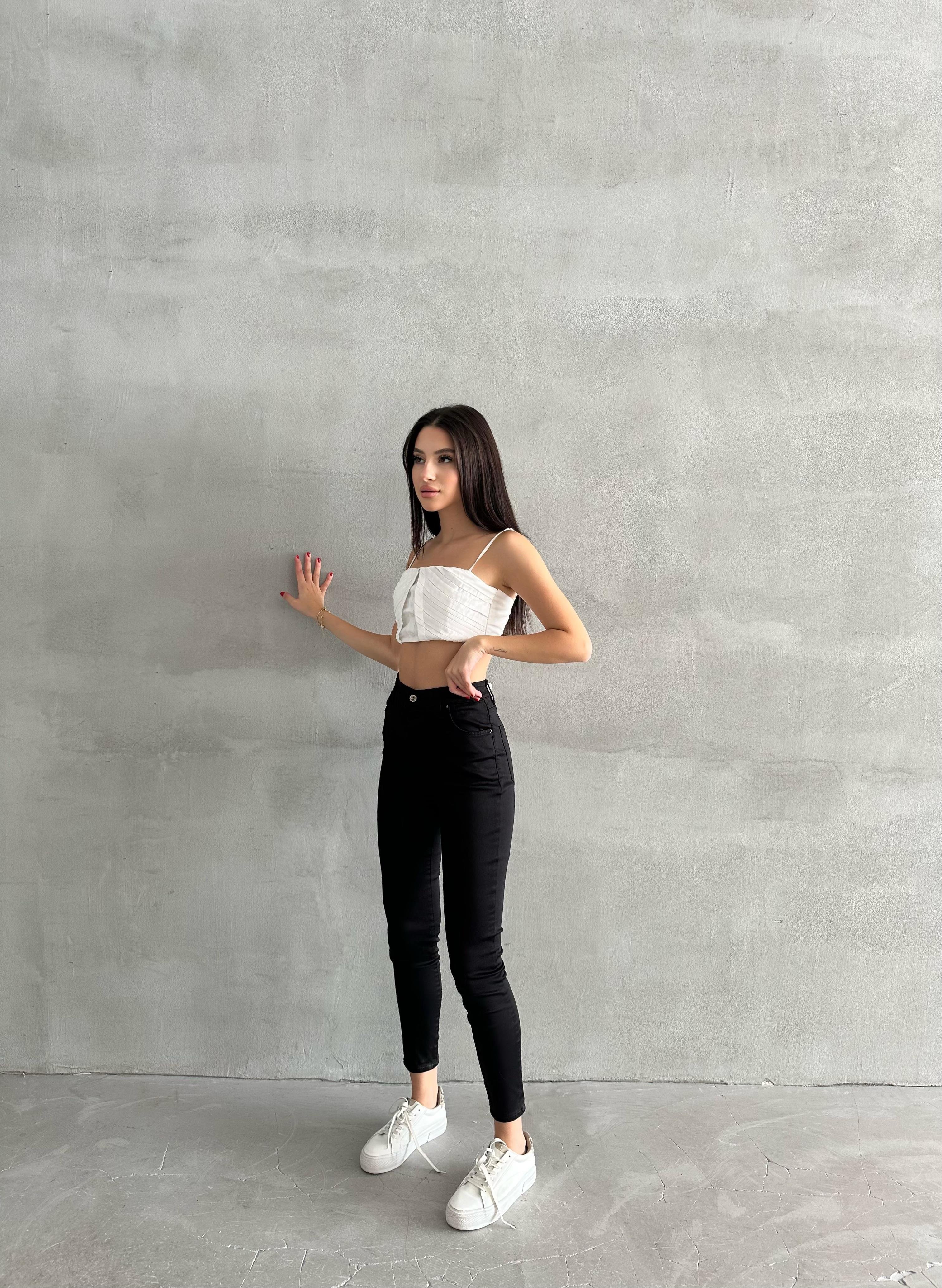 Dar Paça Pantolon Siyah