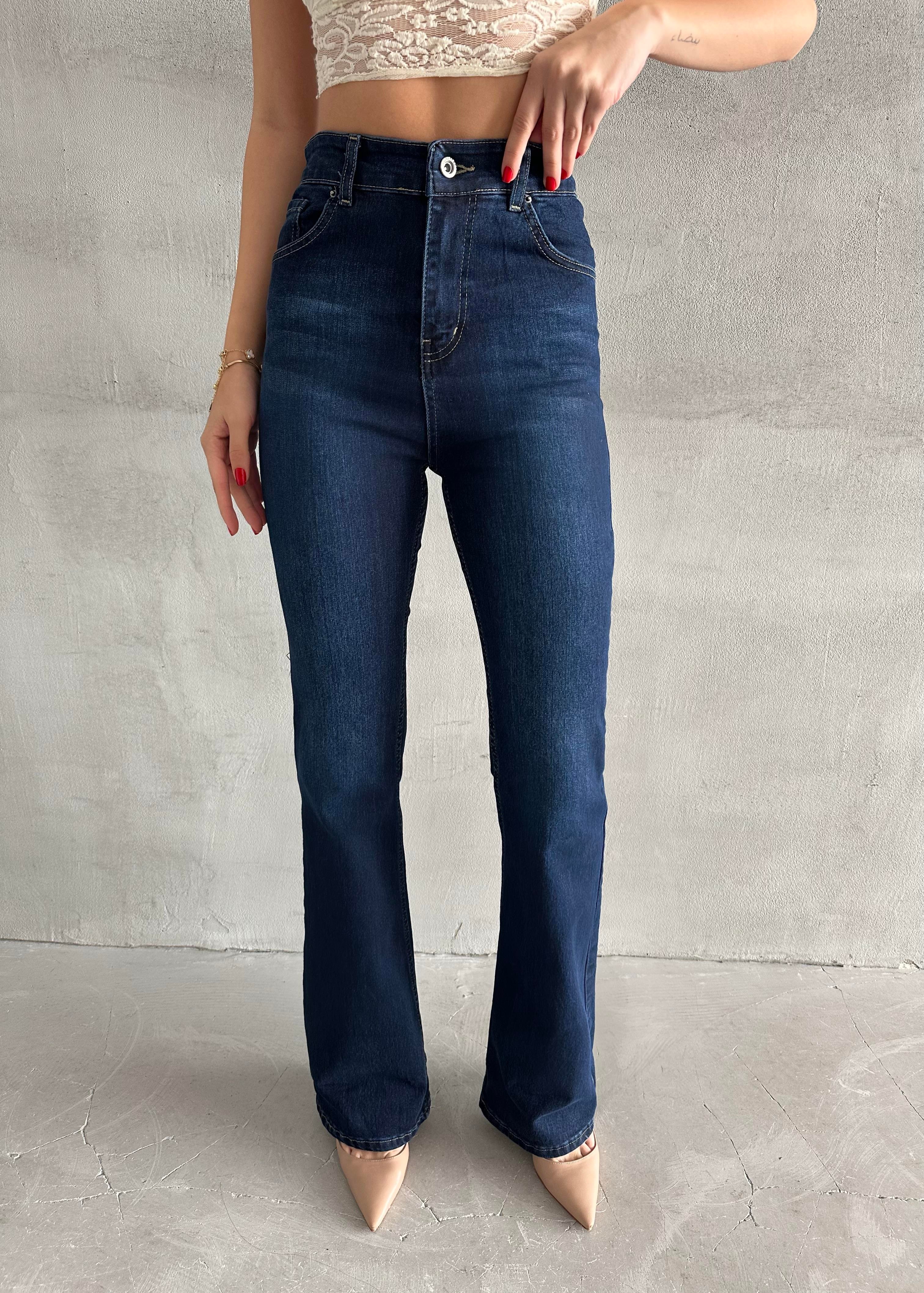 İspanyol Paça Pantolon Lacivert