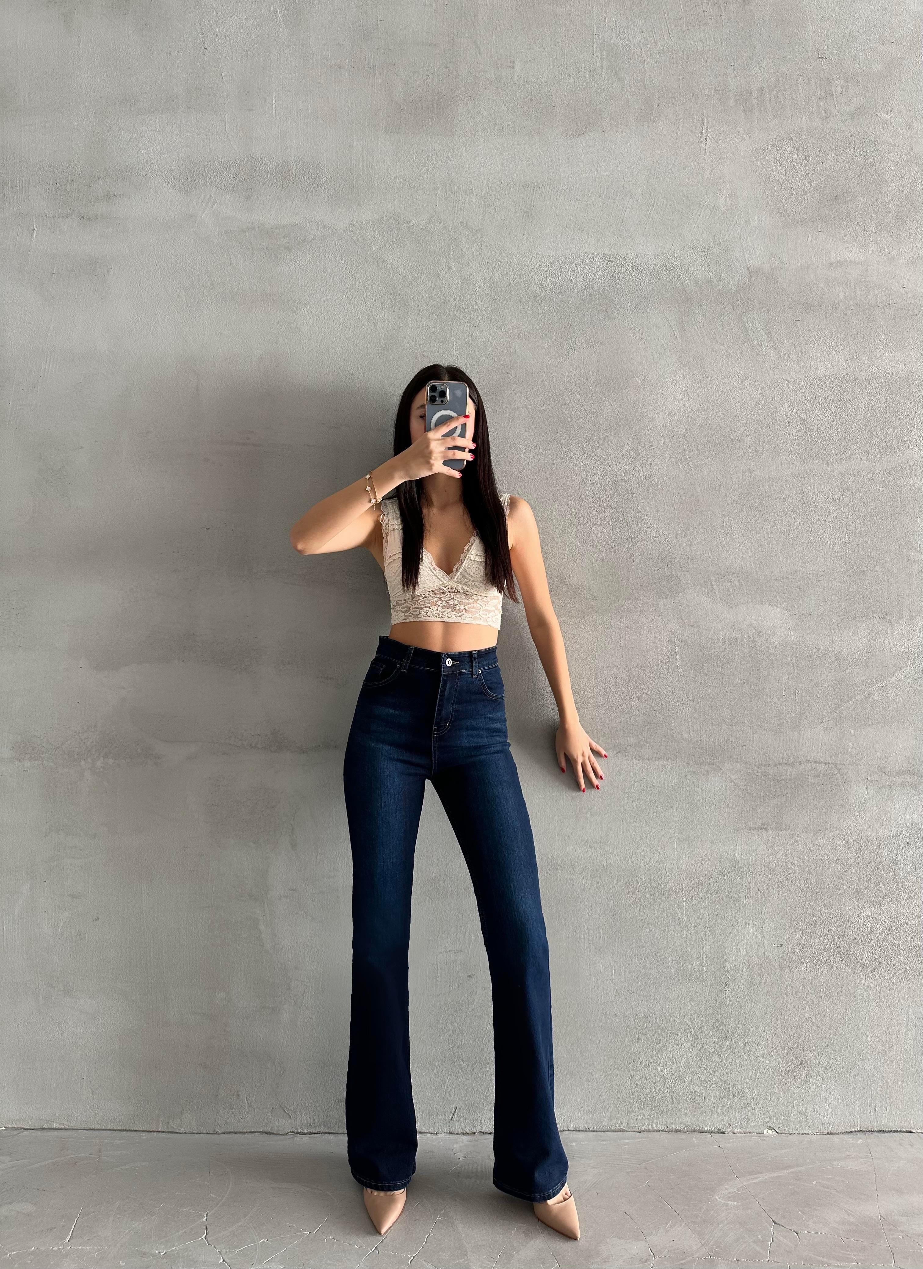 İspanyol Paça Pantolon Lacivert