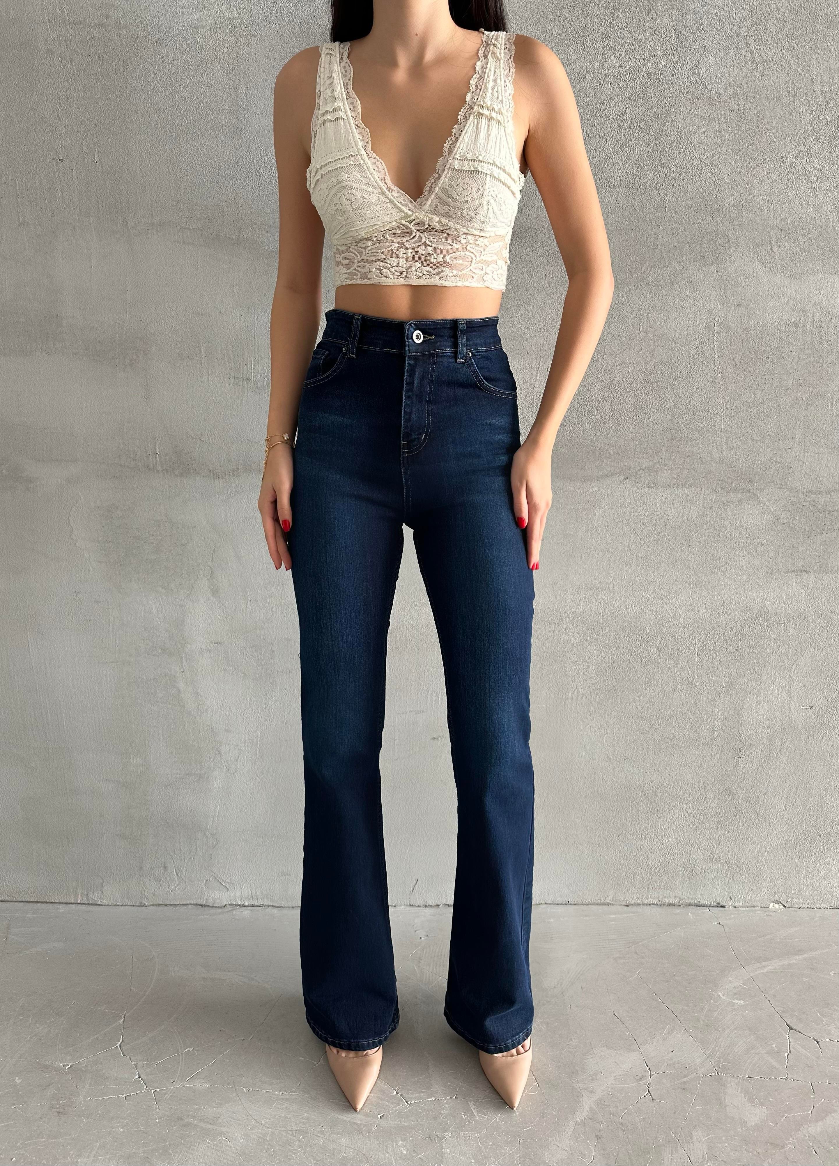 İspanyol Paça Pantolon Lacivert