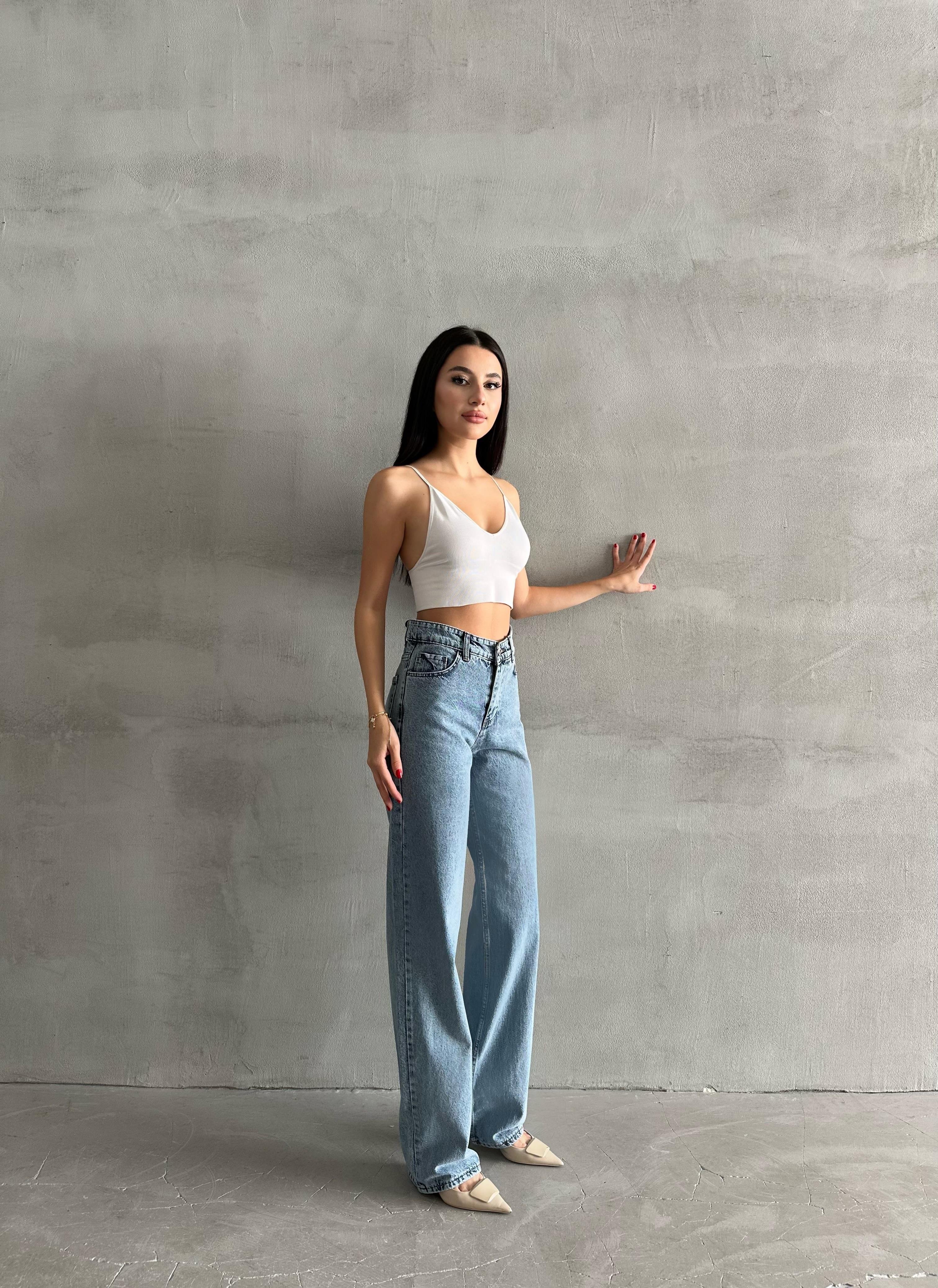 Palazzo Salaş Pantolon Kar Mavi