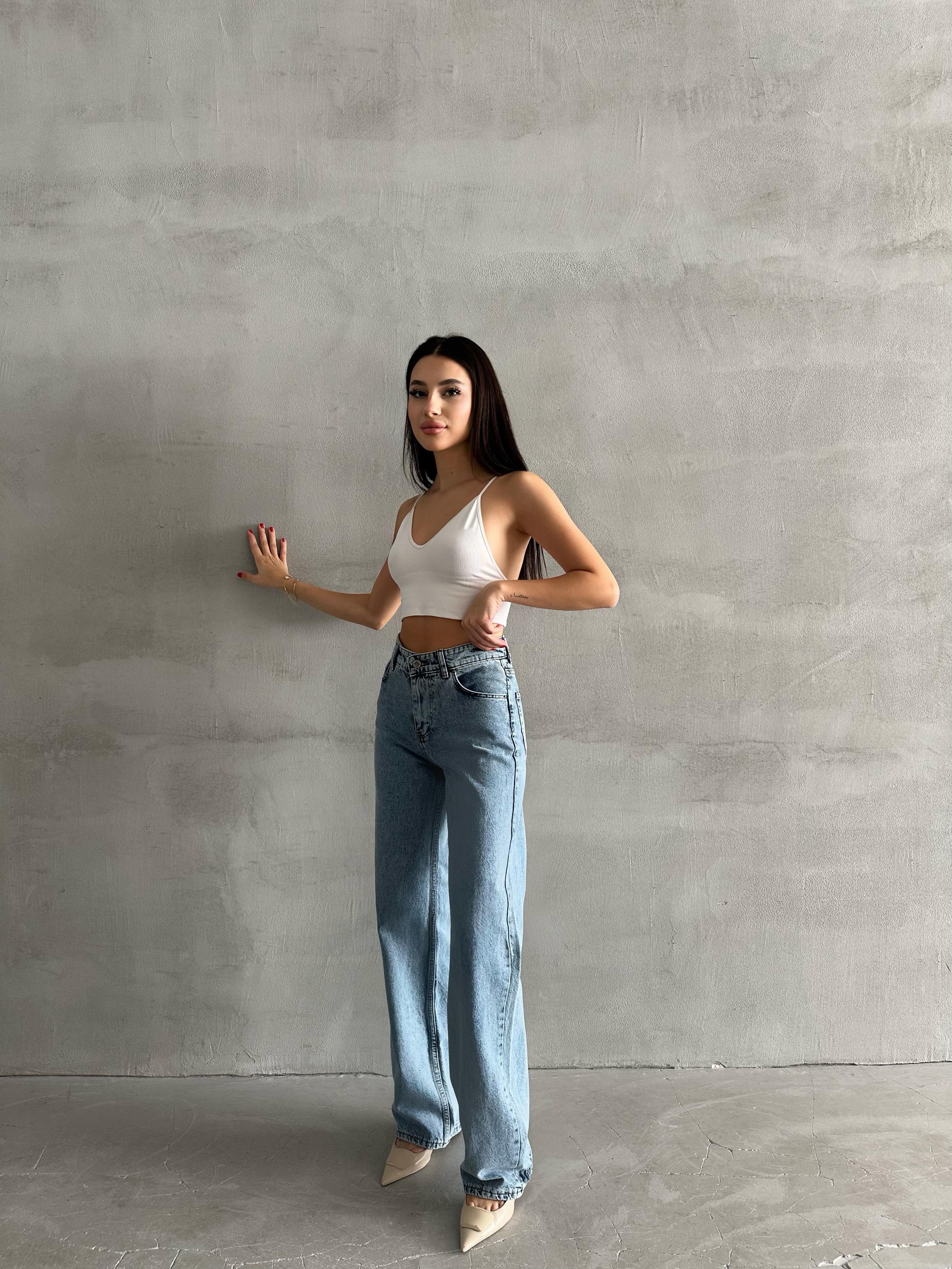 Palazzo Salaş Pantolon Kar Mavi