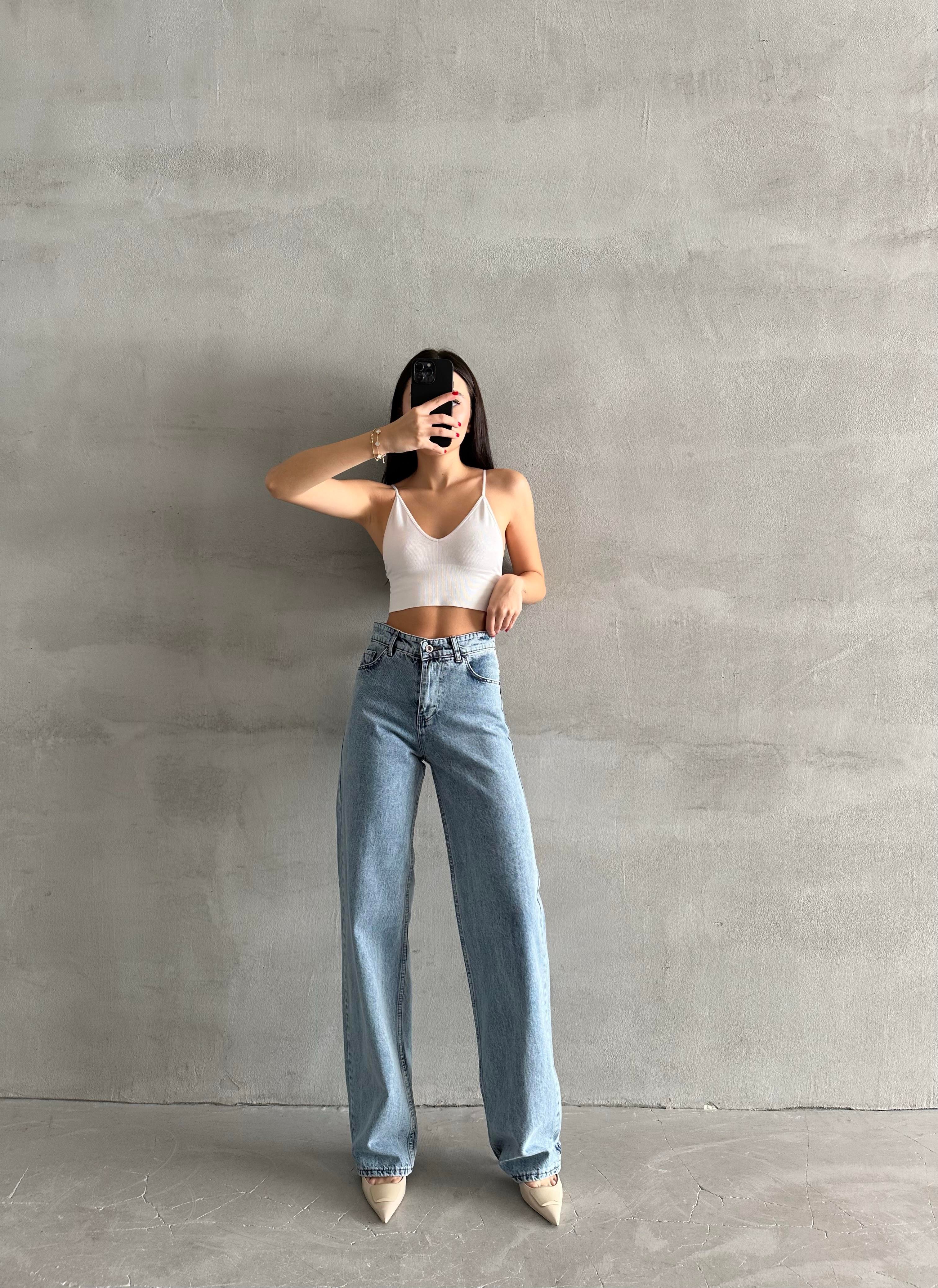 Palazzo Salaş Pantolon Kar Mavi