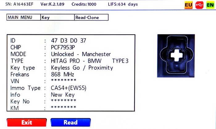 IEABMR109+IEA BMW F SERIES HITAG PRO 868MHZ SMART