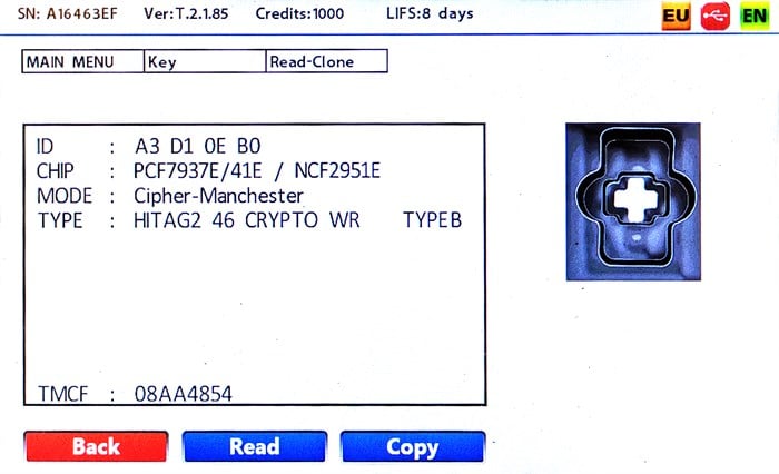 IEACADR102+IEA CADILLAC HITAG2 433MHZ