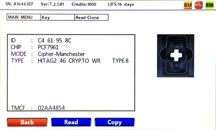 IEACHYB110+IEA CHRYSLER  ID46 315MHZZ