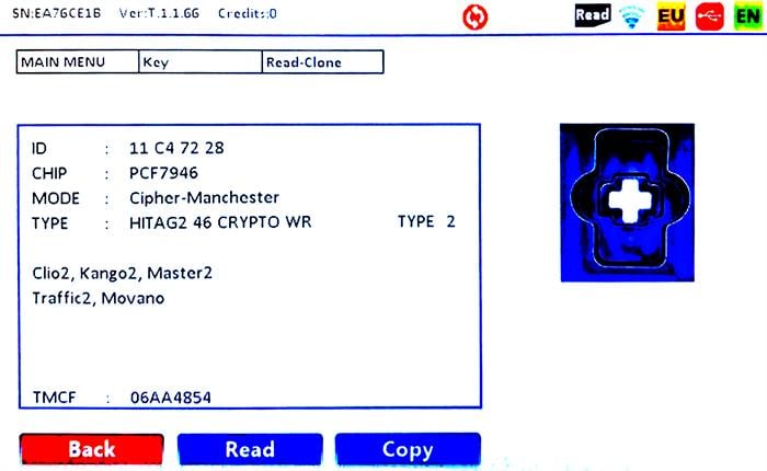 IEARNR102EAFTERMARKET (IEA) 1 BT ID46 433MHZ