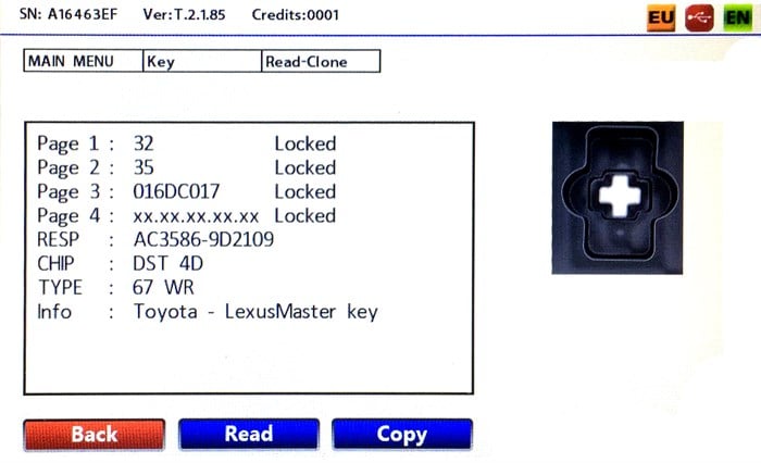 OEM4DC674D 67 CARBON TRANSPONDER 40 BIT