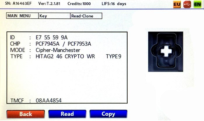 OEMBMR117ORJ. MINI COOPER ID46 868MHZ