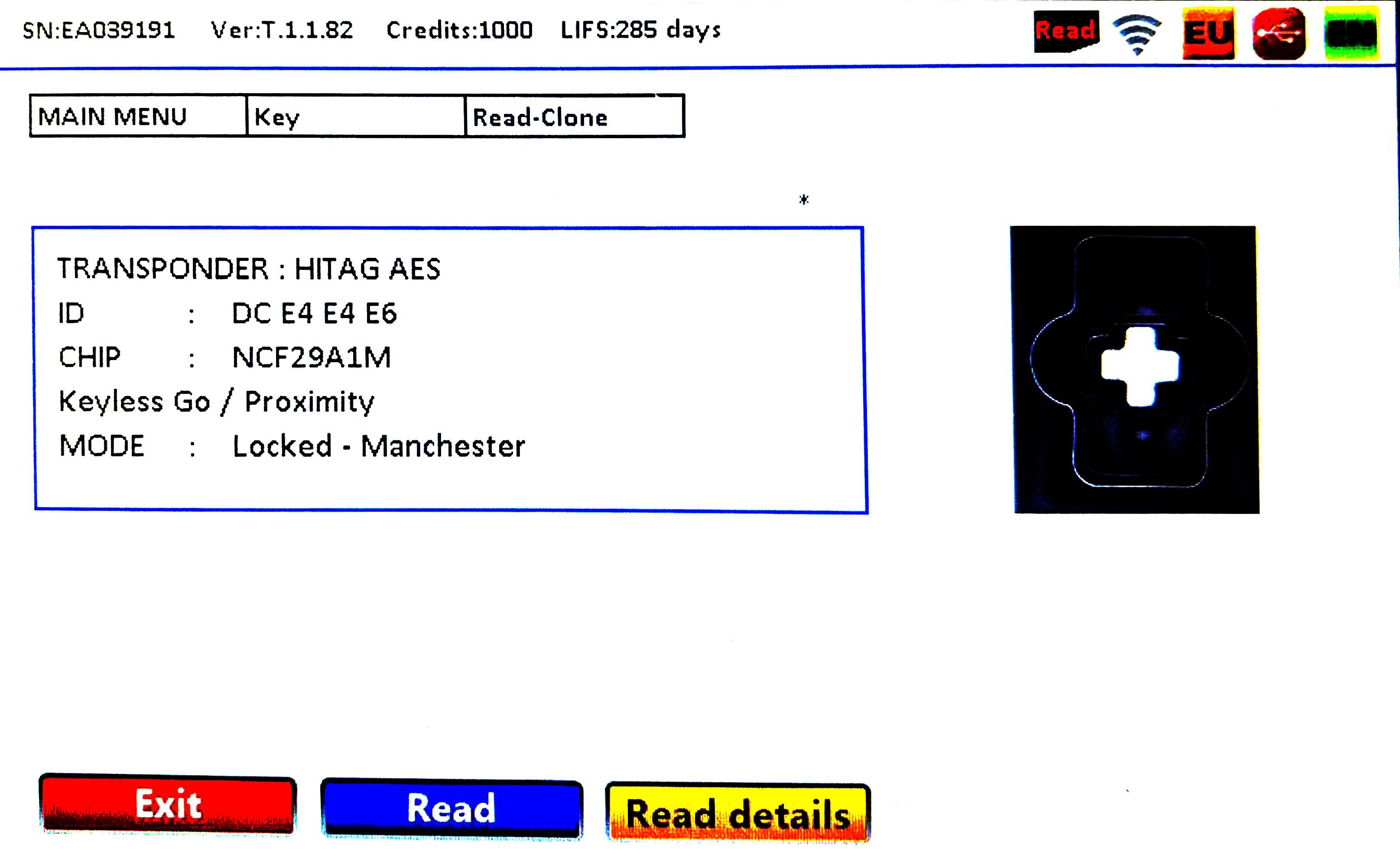 OEMCTR113ORJ. CITROEN DS7 3BT HITAG2 AES NCF29A1M KEYLESSGO 434MHZ