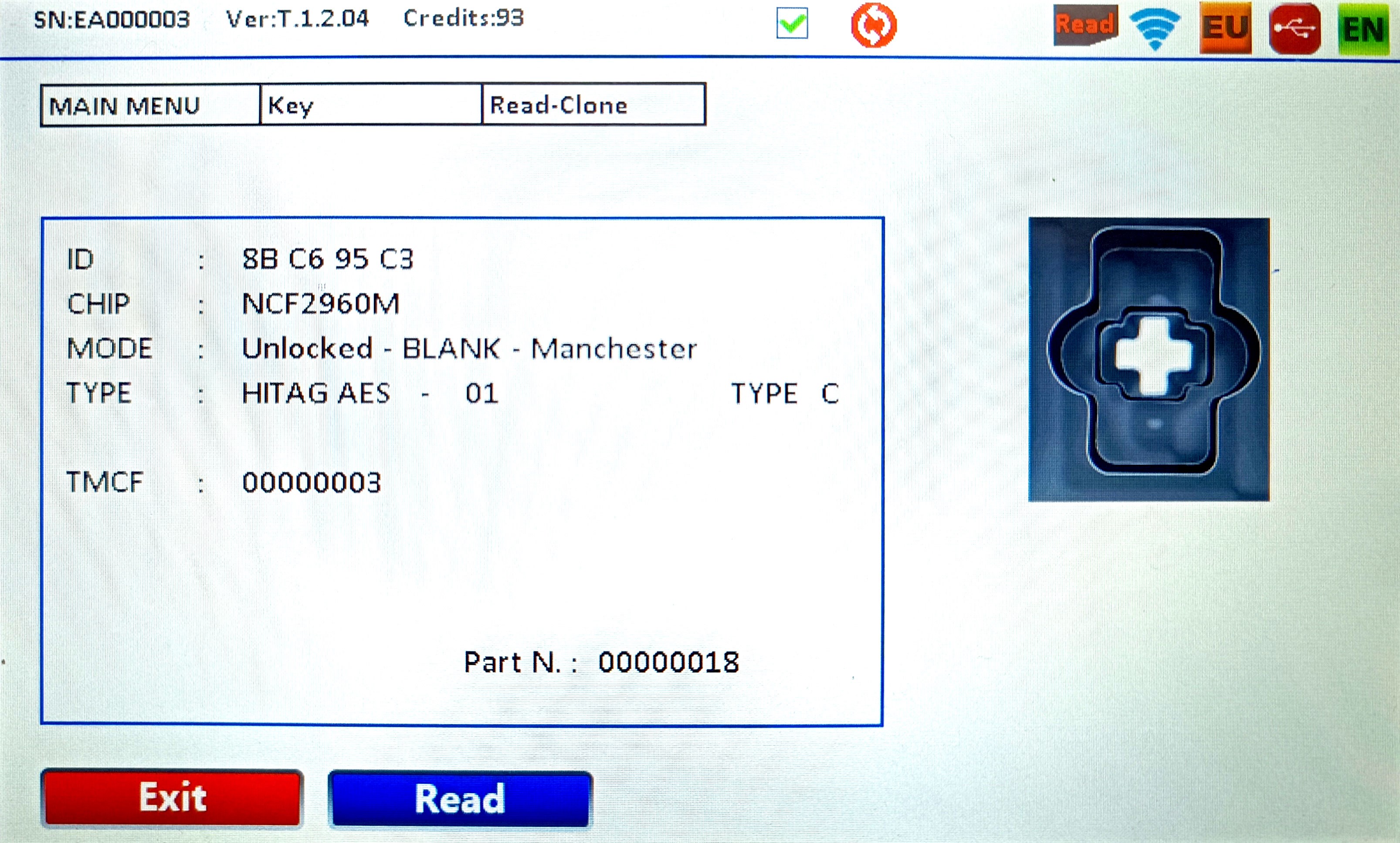 OEMFIR130ORJ. FIAT DUCATO 3BT NCF2960M HITAG AES 434MHZ FLICK REMOTE