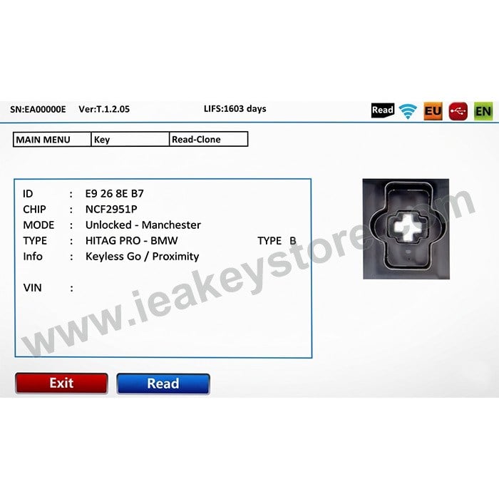 OEMTOYR132ORJ. TOYOTA 4BT HITAG PRO NCF2951P KEYLESS GO/PROXIMITY 315 MHZ