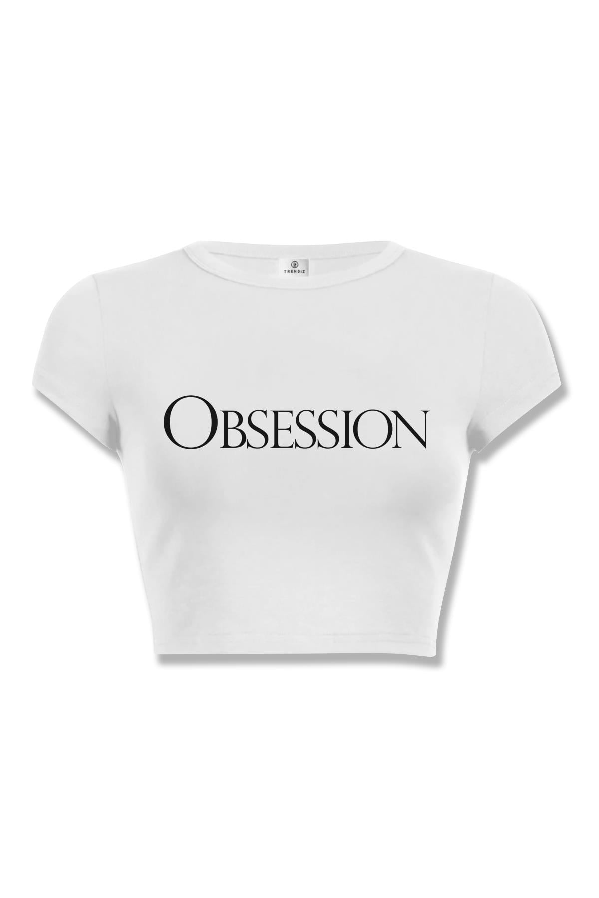 Kadın Obsession Crop Beyaz