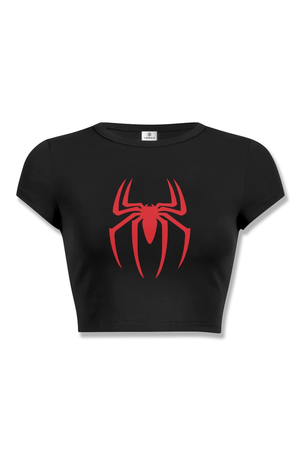 Kadın Red Spider Crop Siyah