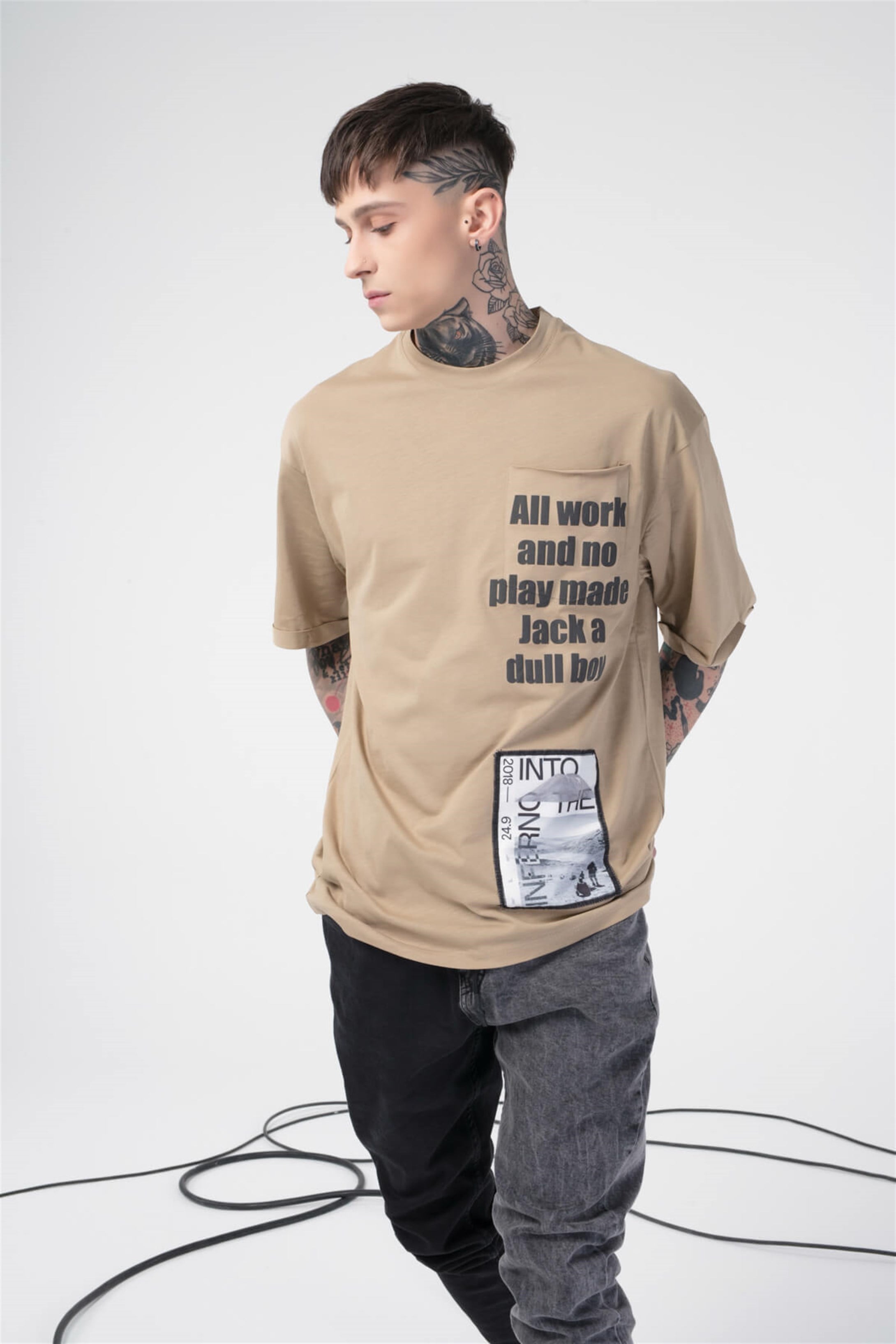 The Champ İnto Unisex Tshirt Bej