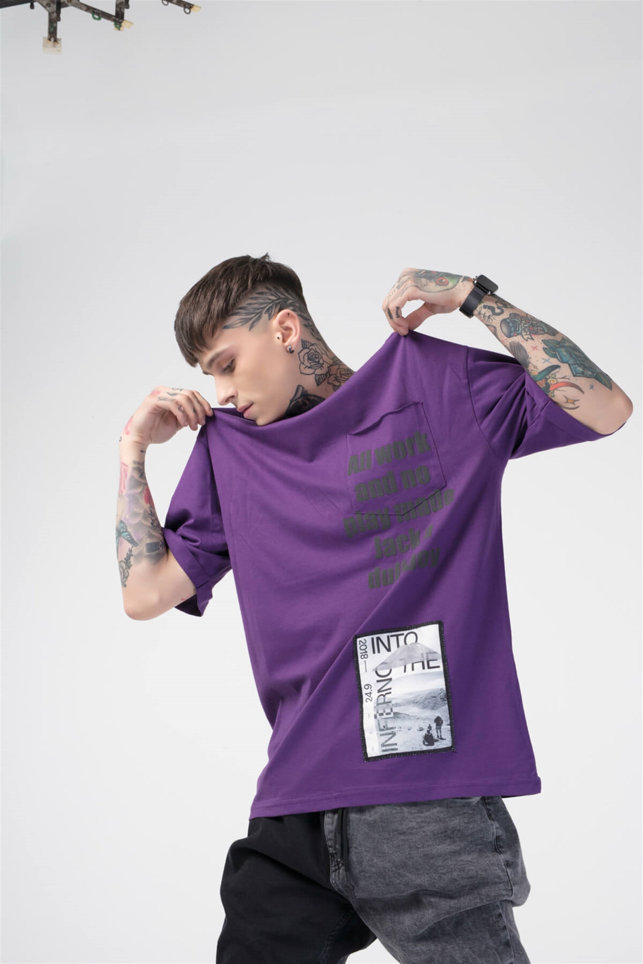 The Champ İnto Unisex Tshirt Mor