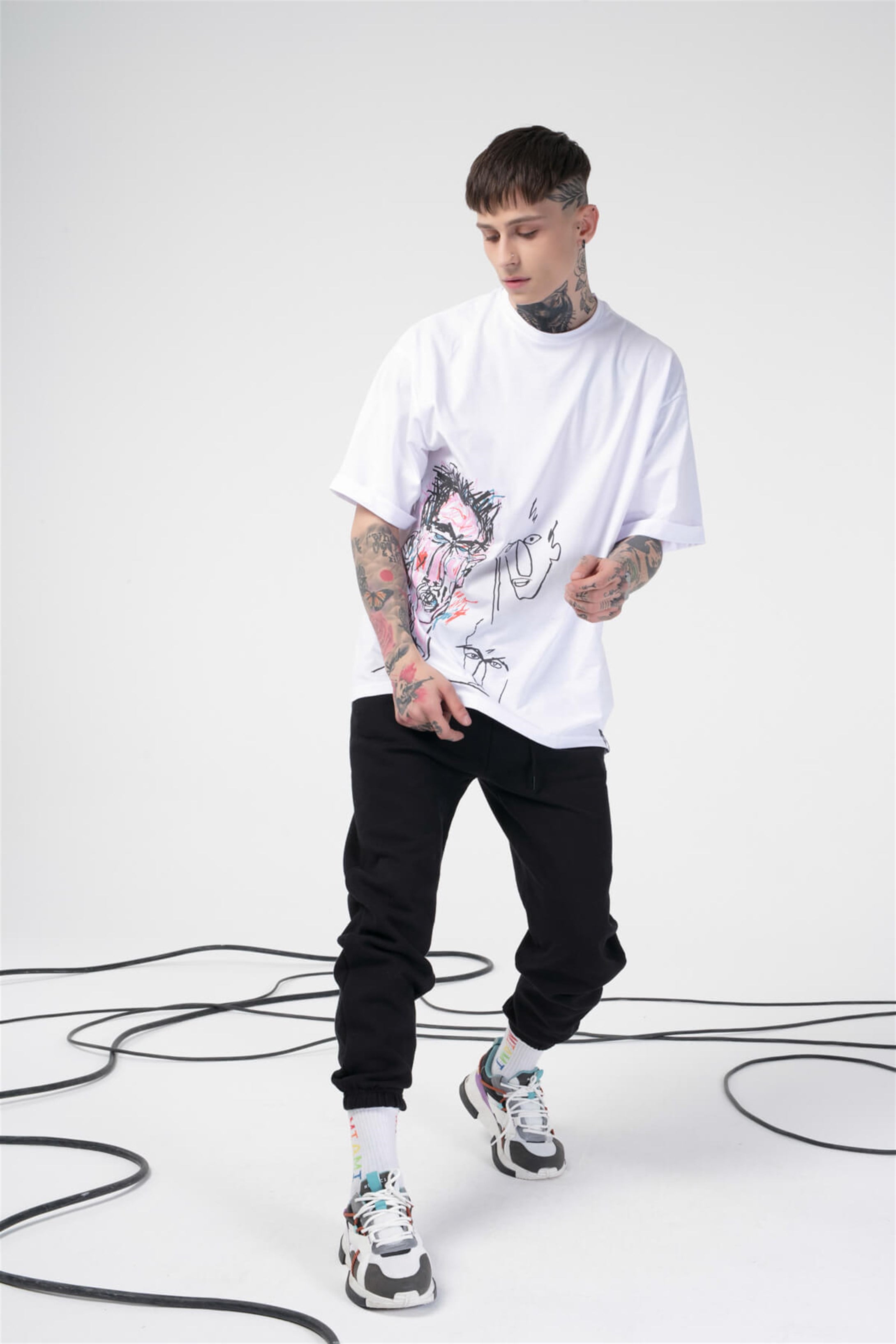 The Champ Paint Unisex Tshirt Beyaz
