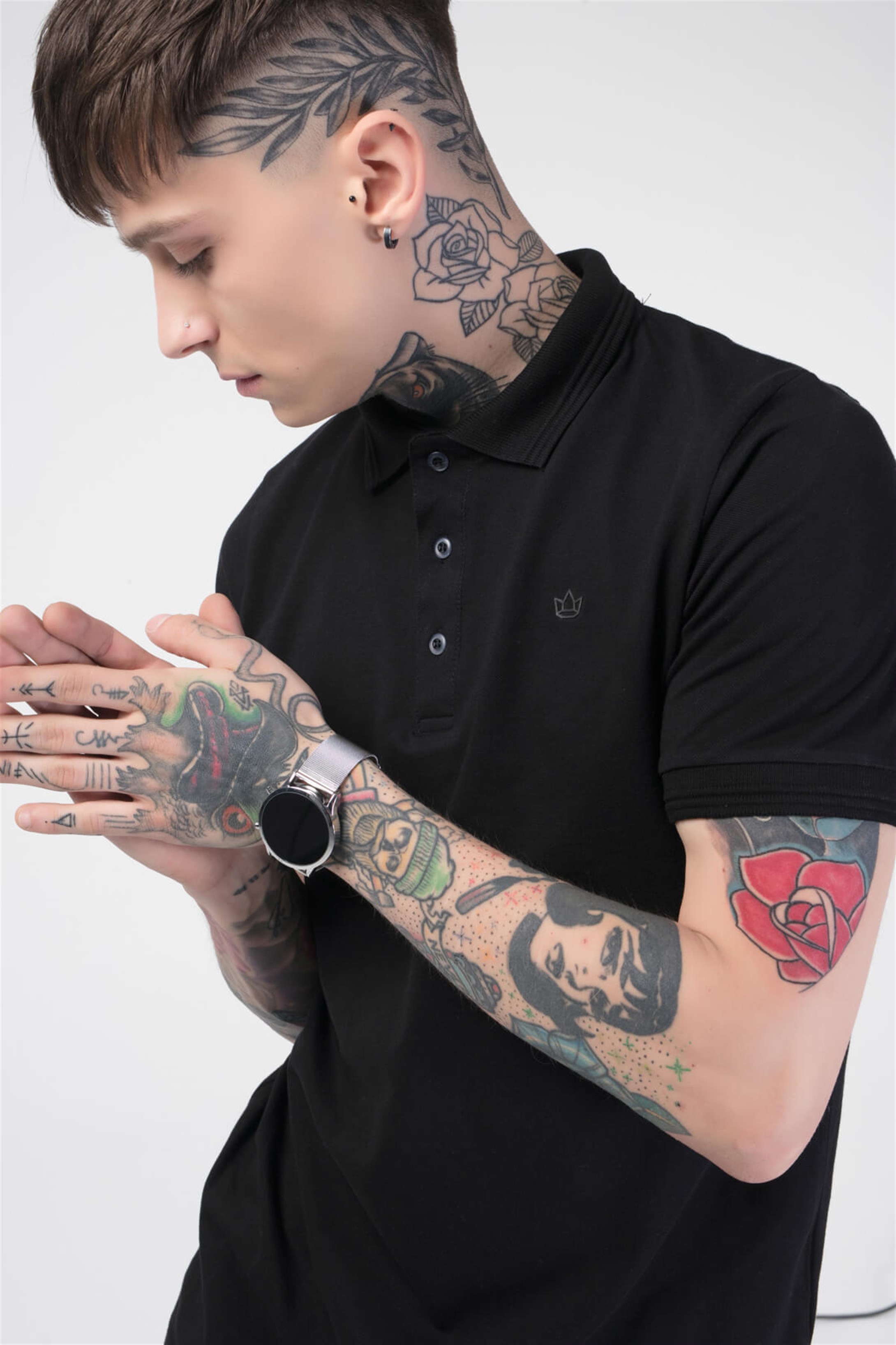 The Champ Polo Unisex Tshirt Siyah