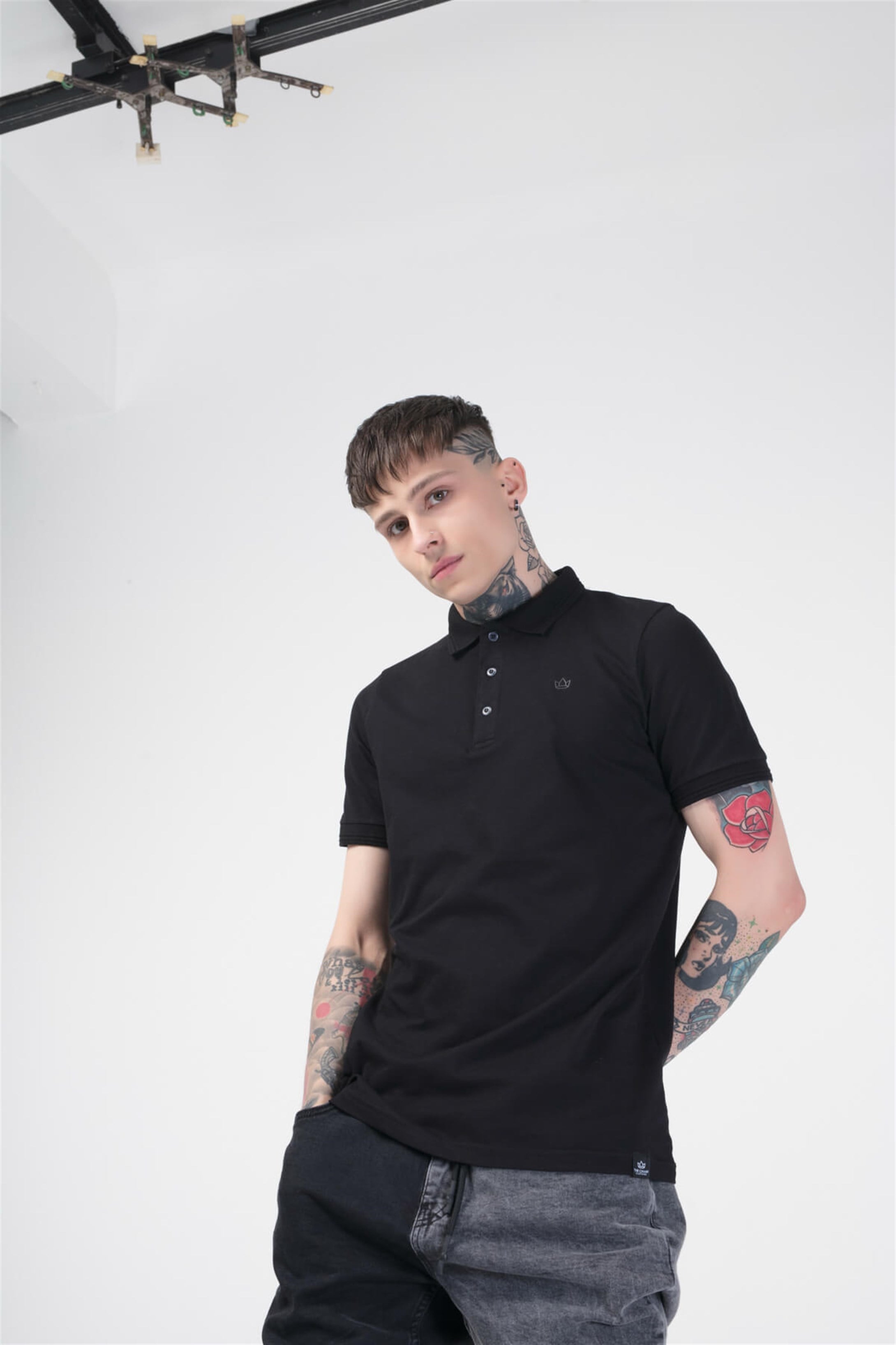 The Champ Polo Unisex Tshirt Siyah