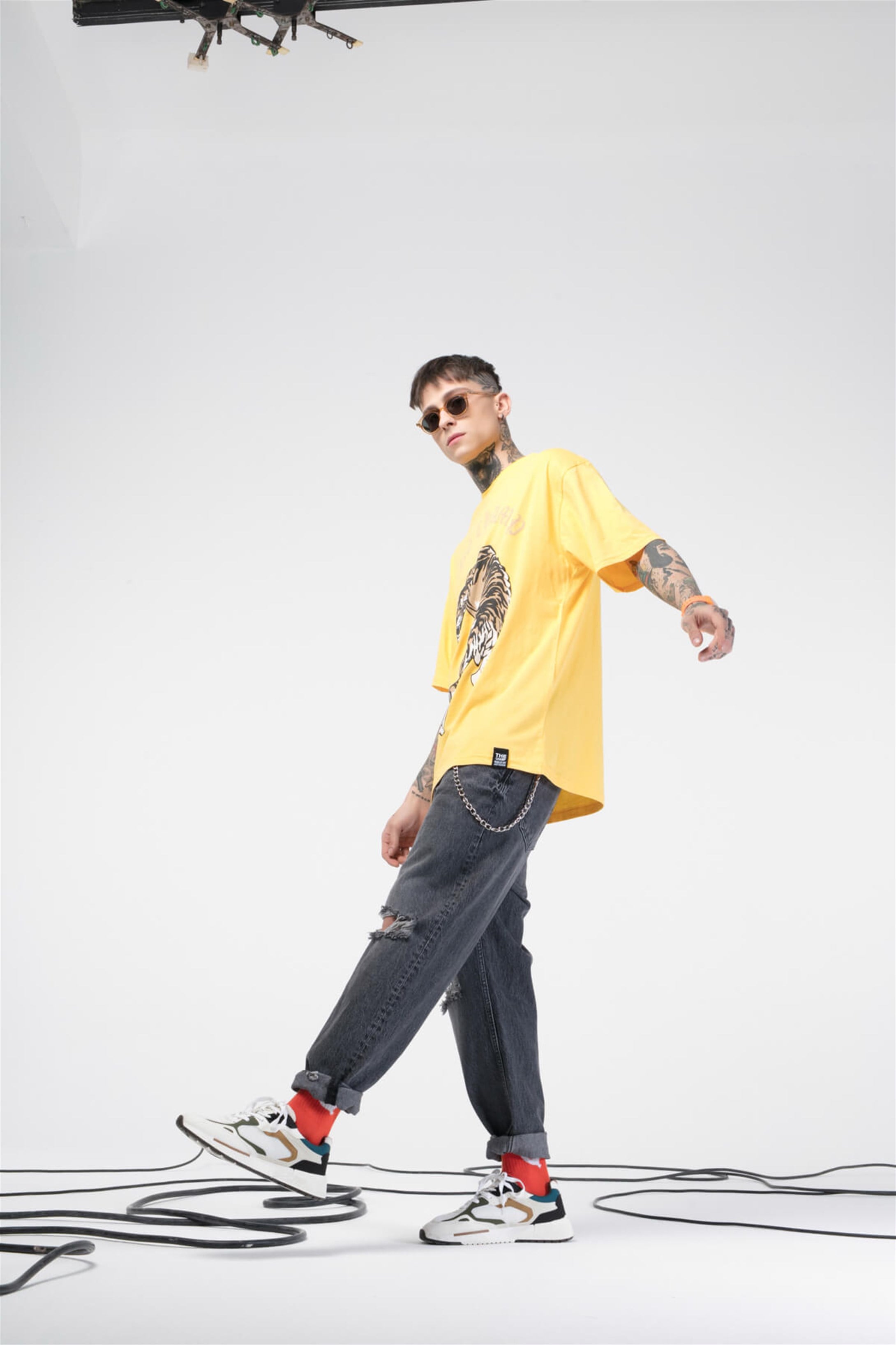 The Champ Tiger Unisex Tshirt Sarı