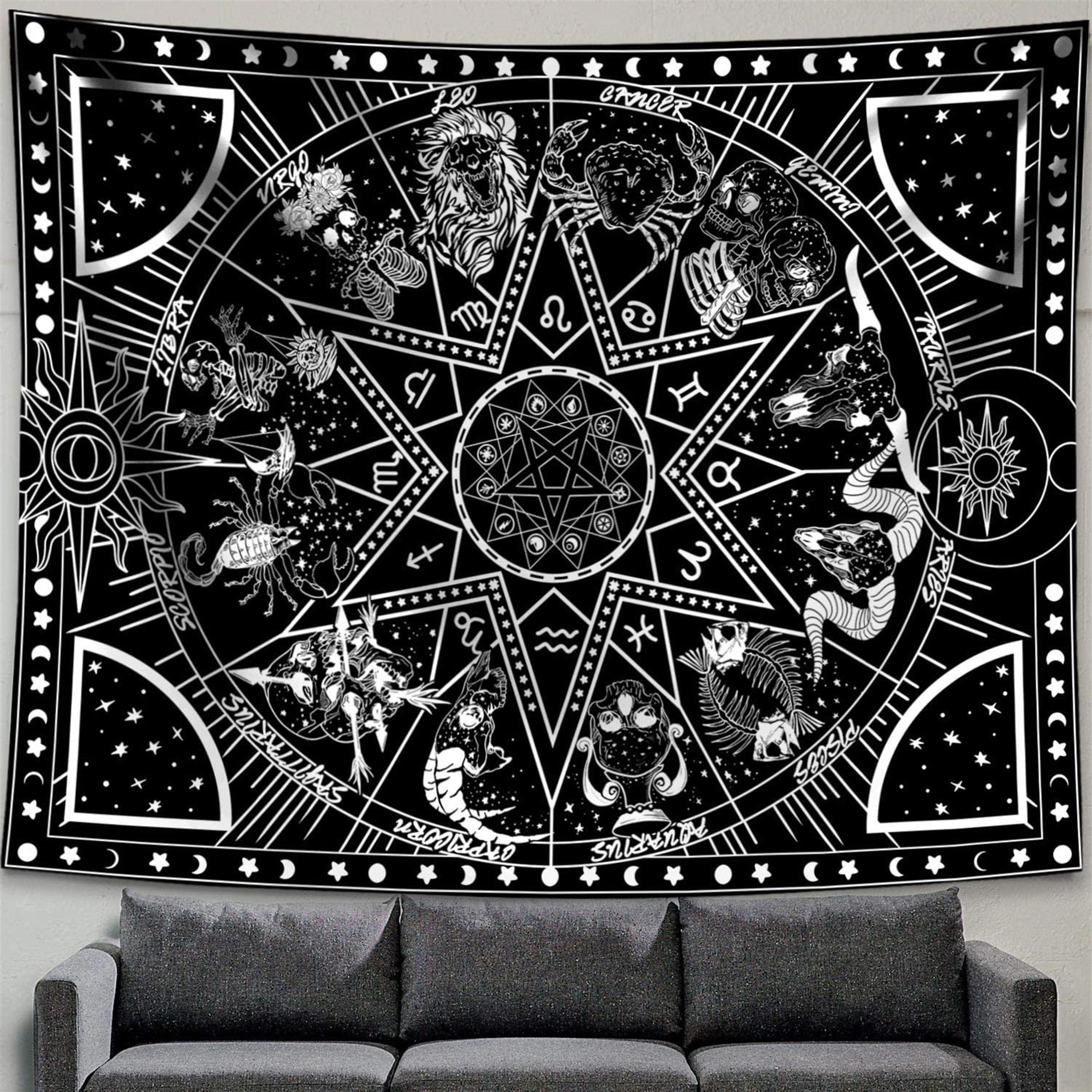 Trendiz 12 Takım Yıldız Gothic Duvar Halısı