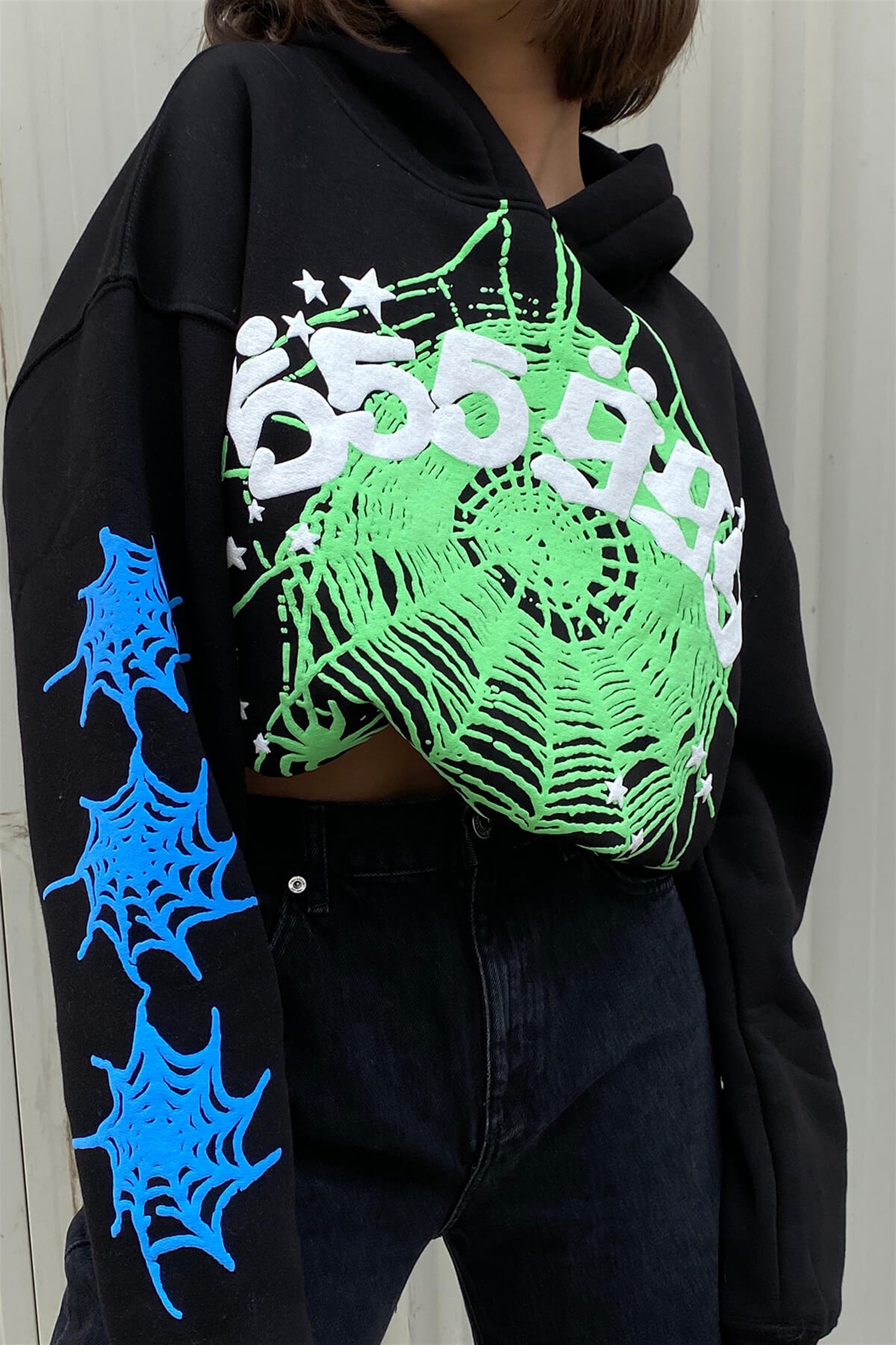 Trendiz 555 Spider Siyah Unisex Sweatshirt