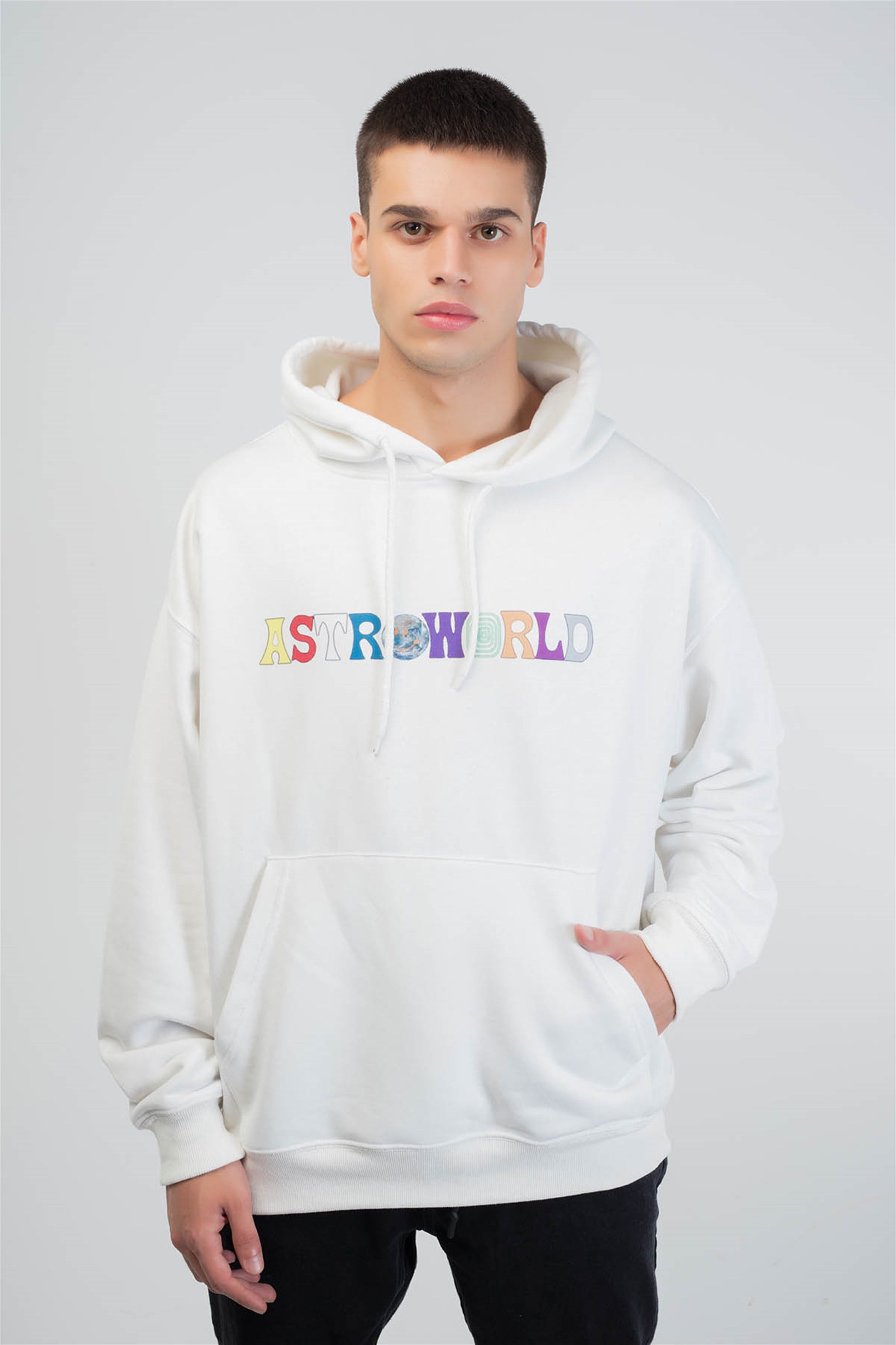 Trendiz Astra World Unisex Hoodie Beyaz 111183