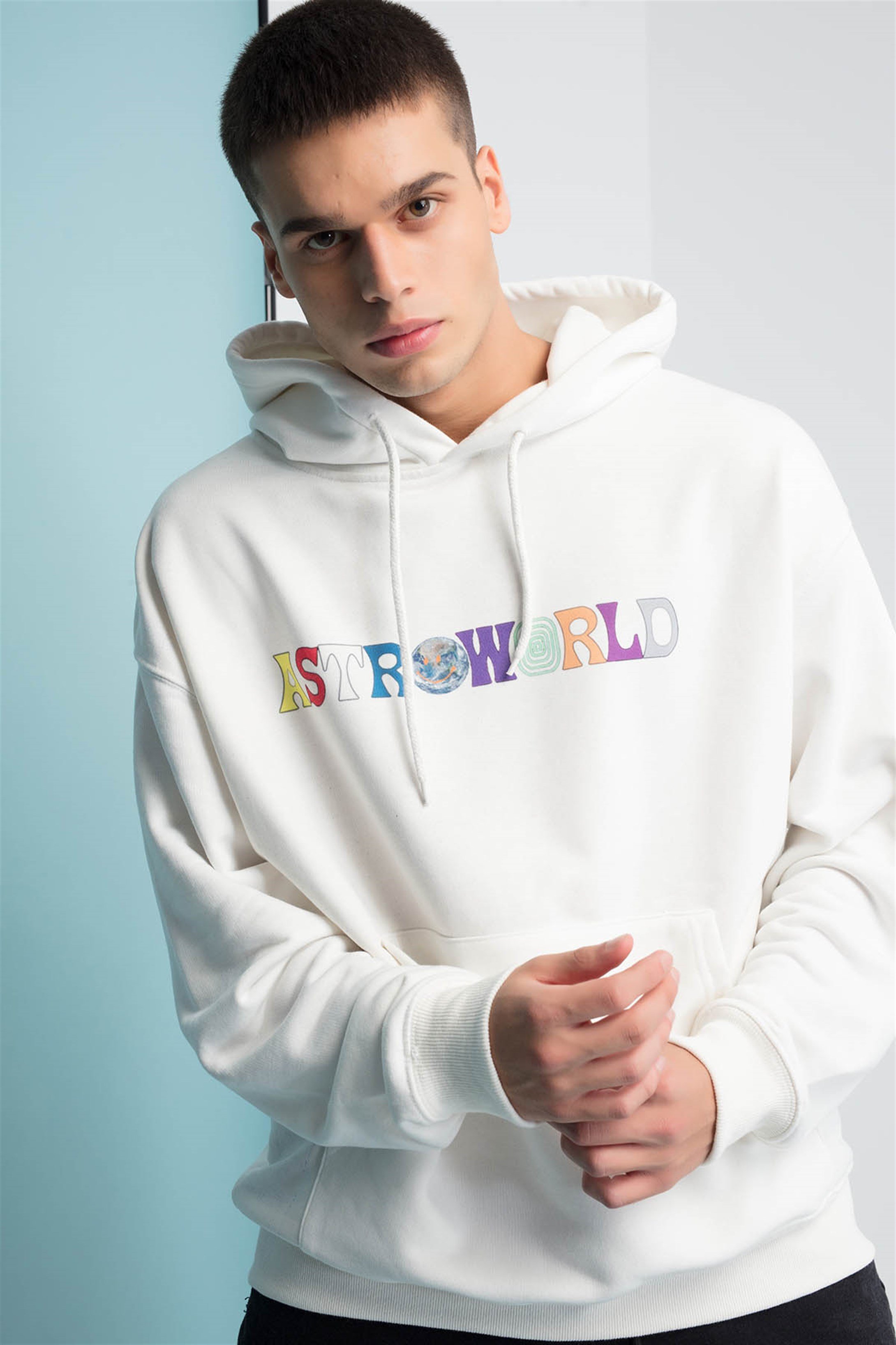 Trendiz Astra World Unisex Hoodie Beyaz 111183