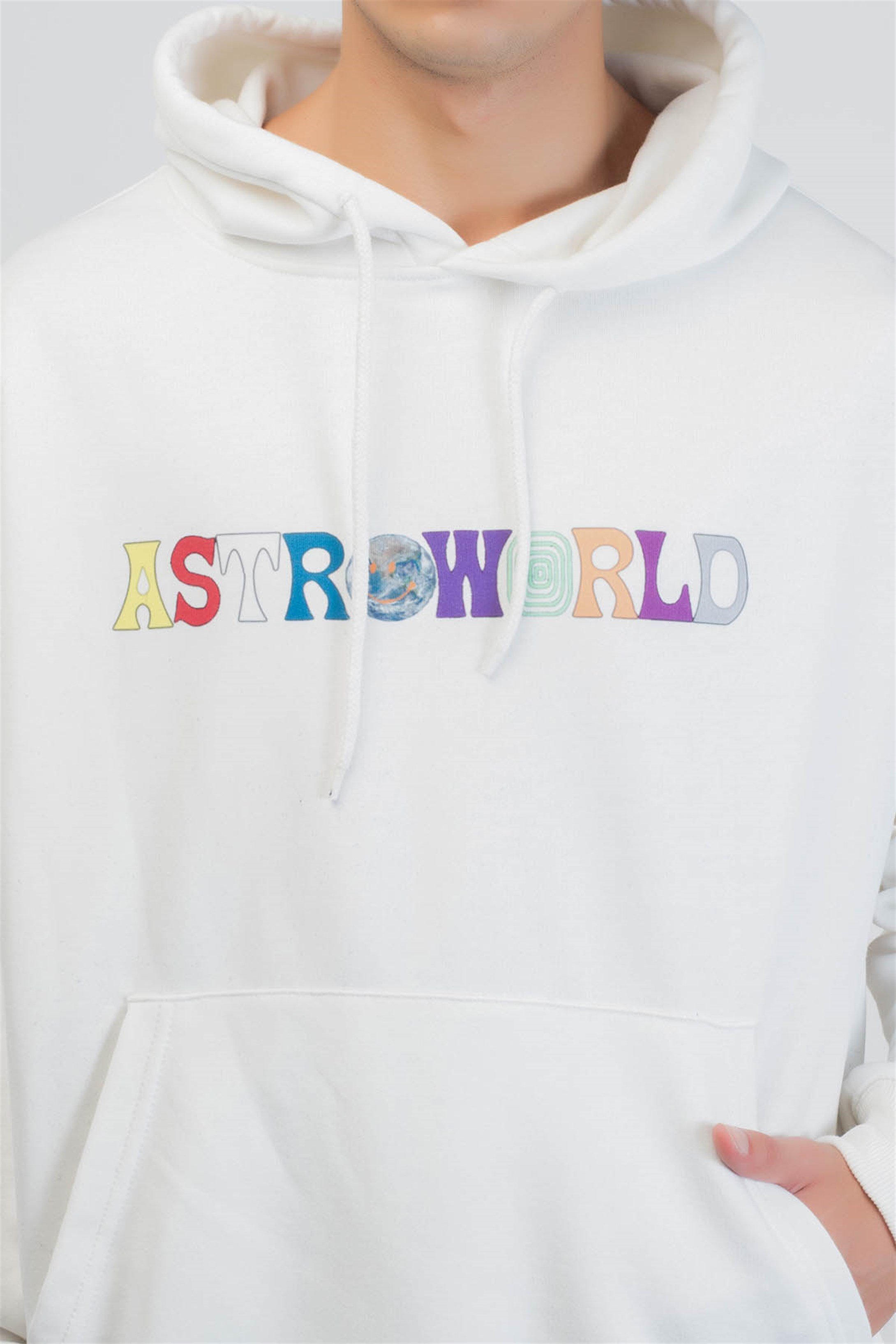 Trendiz Astra World Unisex Hoodie Beyaz 111183