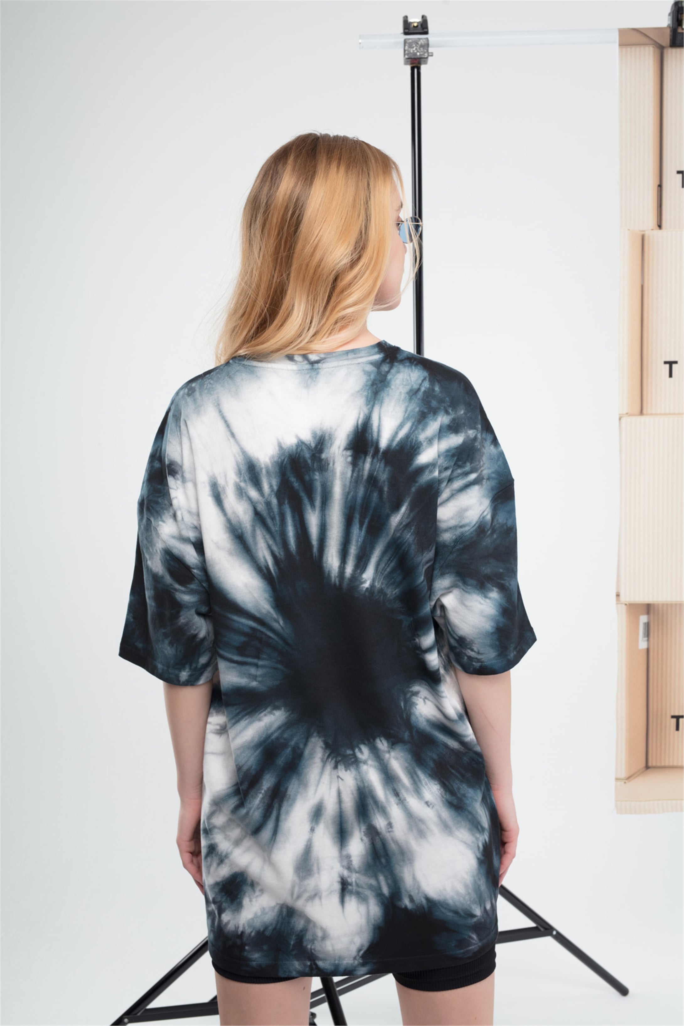 Trendiz Basic Unisex Batik Tshirt Lacivert