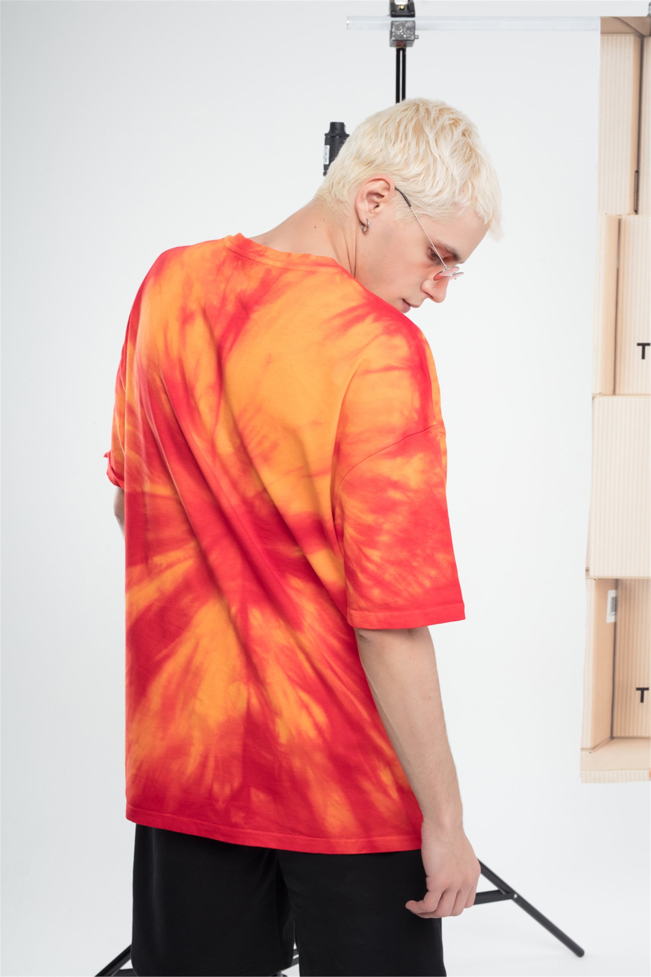 Trendiz Basic Unisex Batik Tshirt Turuncu