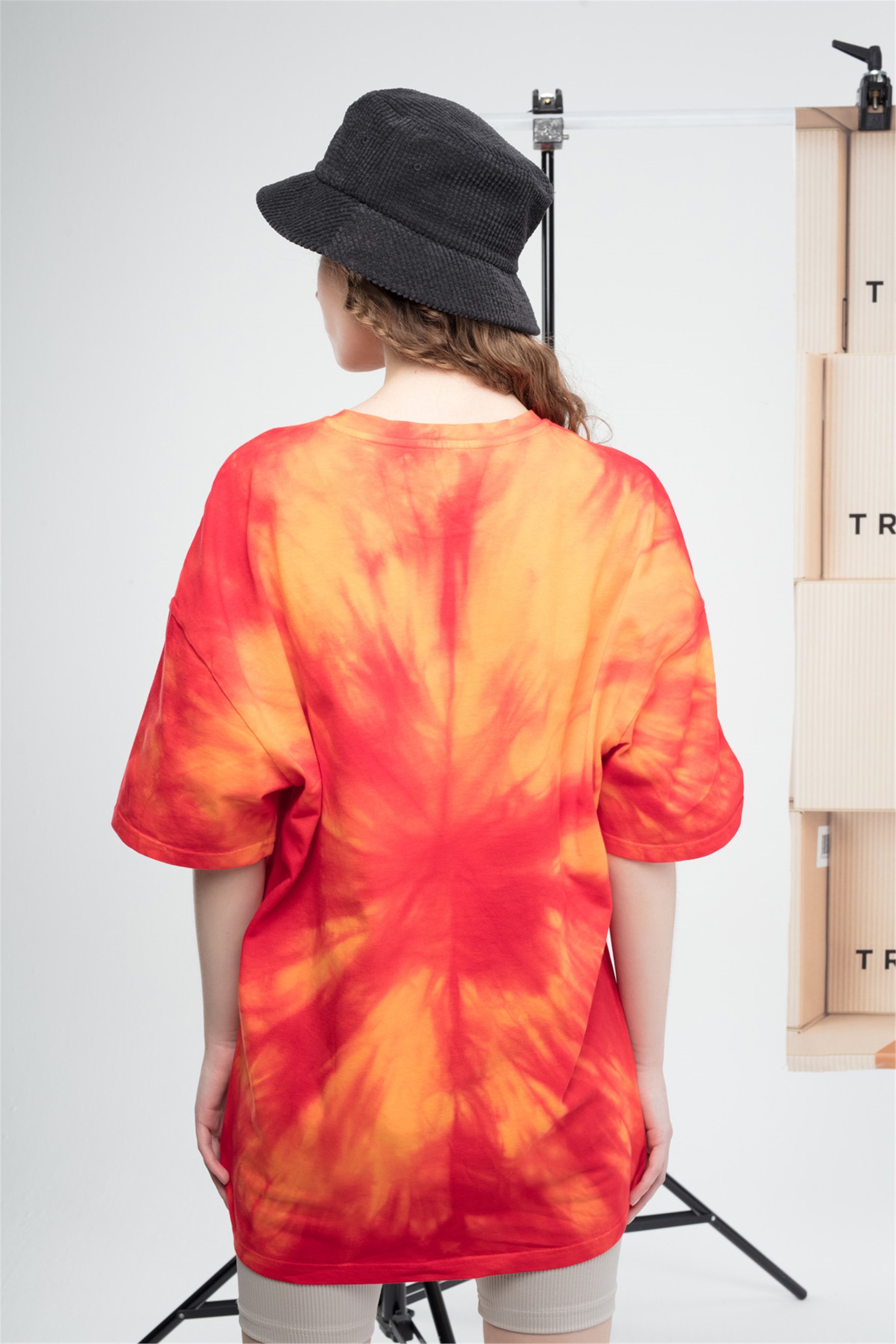 Trendiz Basic Unisex Batik Tshirt Turuncu