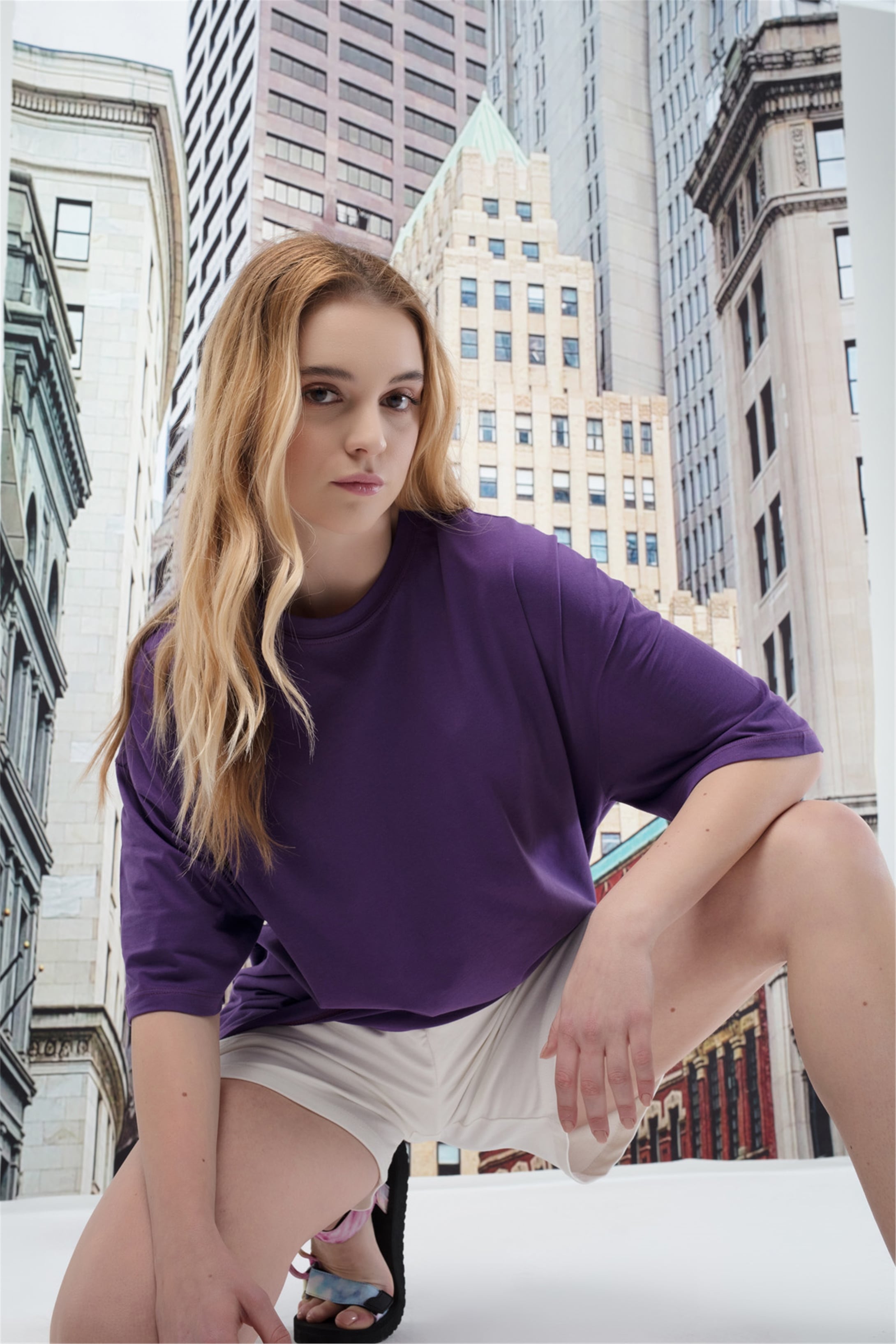 Trendiz Basic Unisex Tshirt Mor